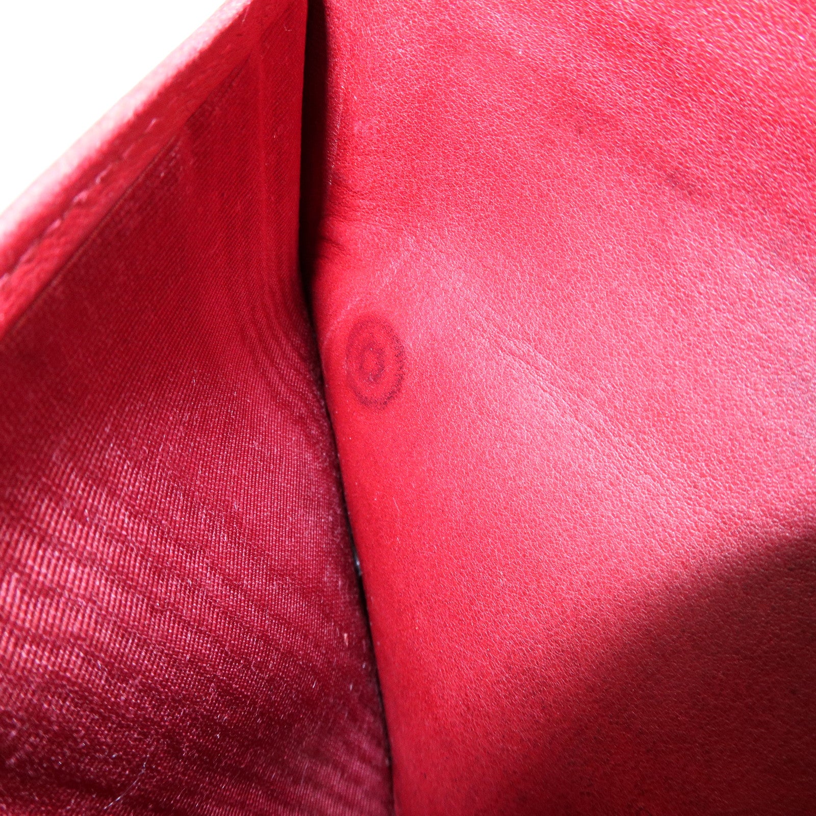 CHANEL COCO Mark Caviarskin Bi-fold Compact Wallet Bordeaux A13496
