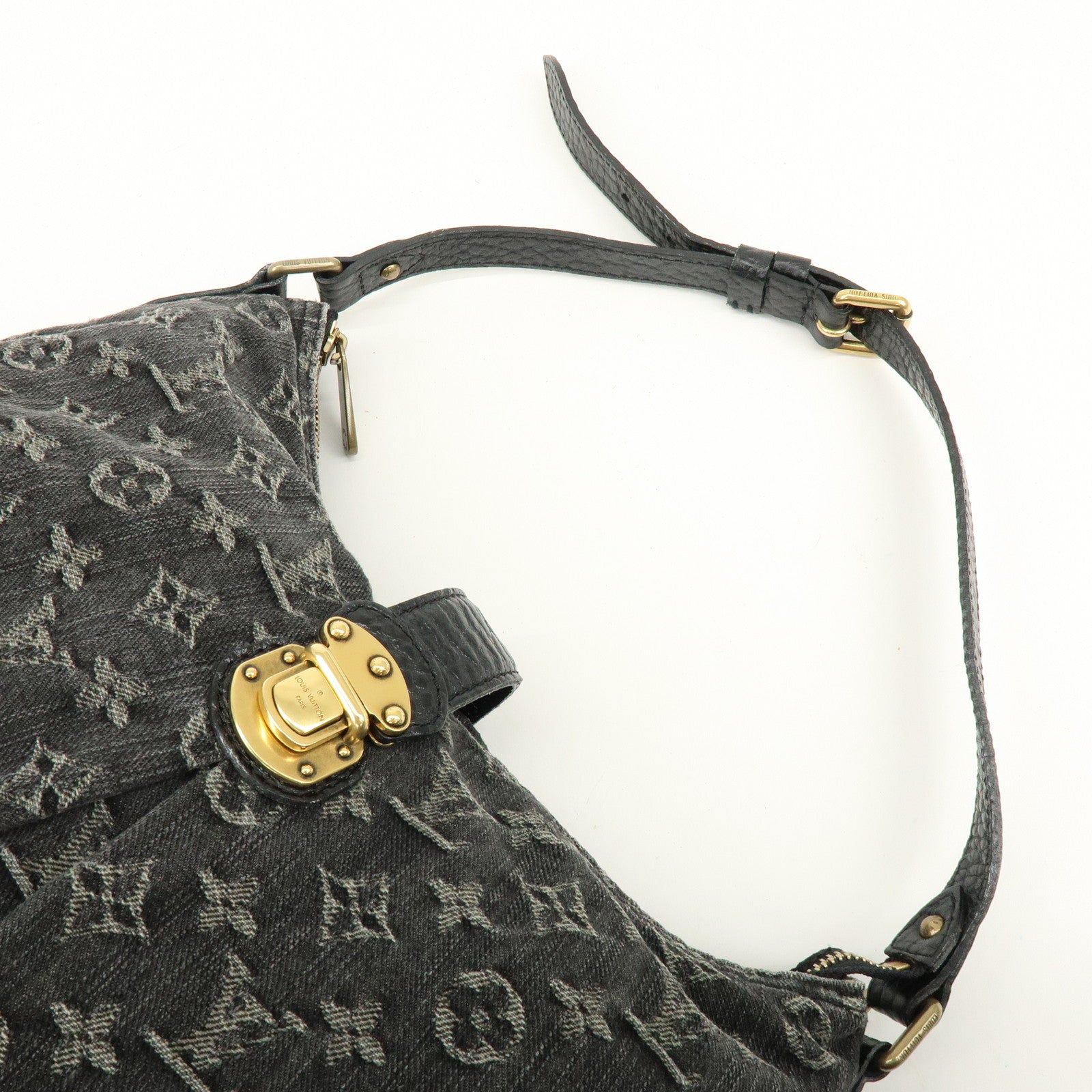 Louis Vuitton Monogram Denim Slightly Shoulder Bag Noir M95835