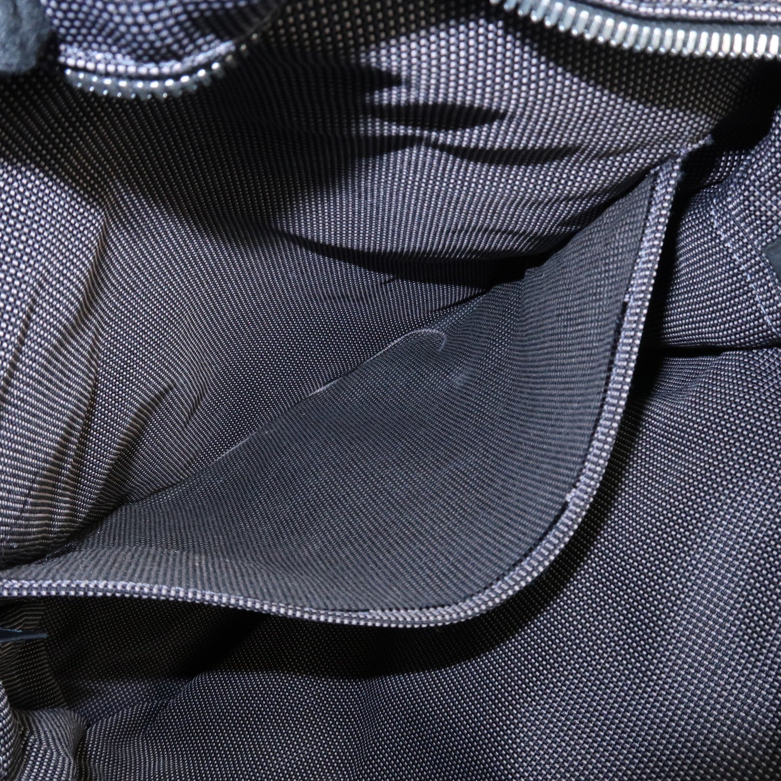 HERMES Her Line A Dos MM Canvas Back Pack Tote Bag Black