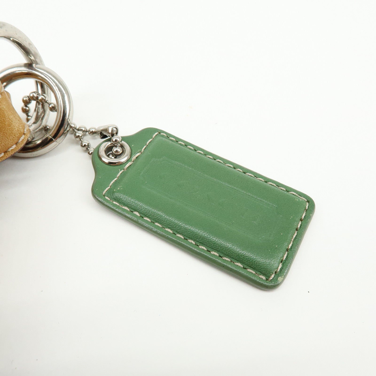 COACH Signature PVC Leather Shoulder Bag Hand Bag White Green