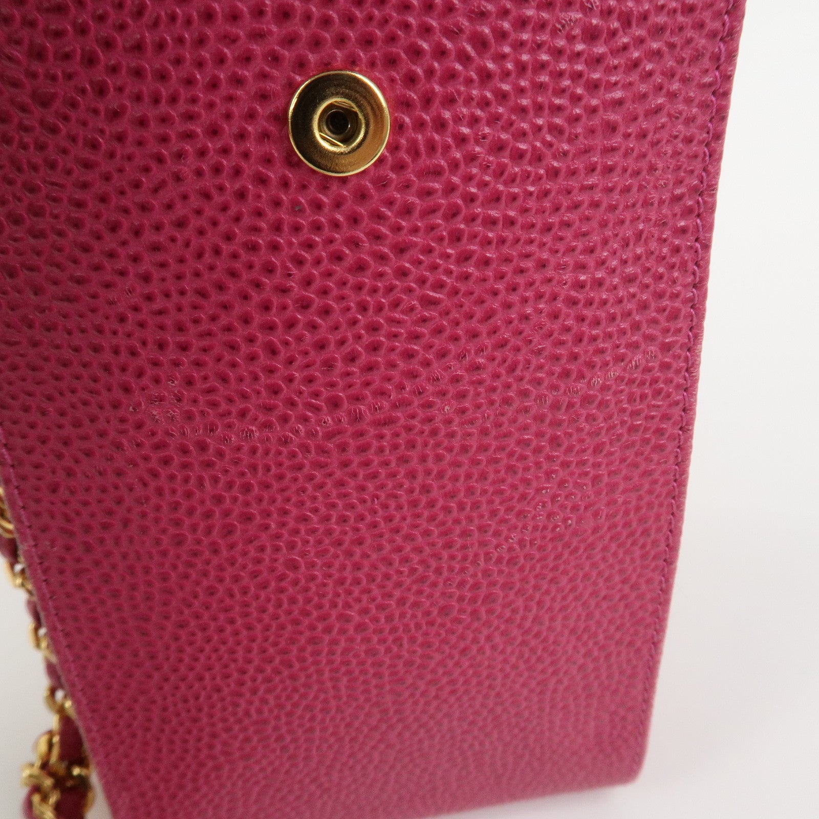 CHANEL COCO Mark Caviarskin Small Shoulder Bag Phone Bag Pink Gold