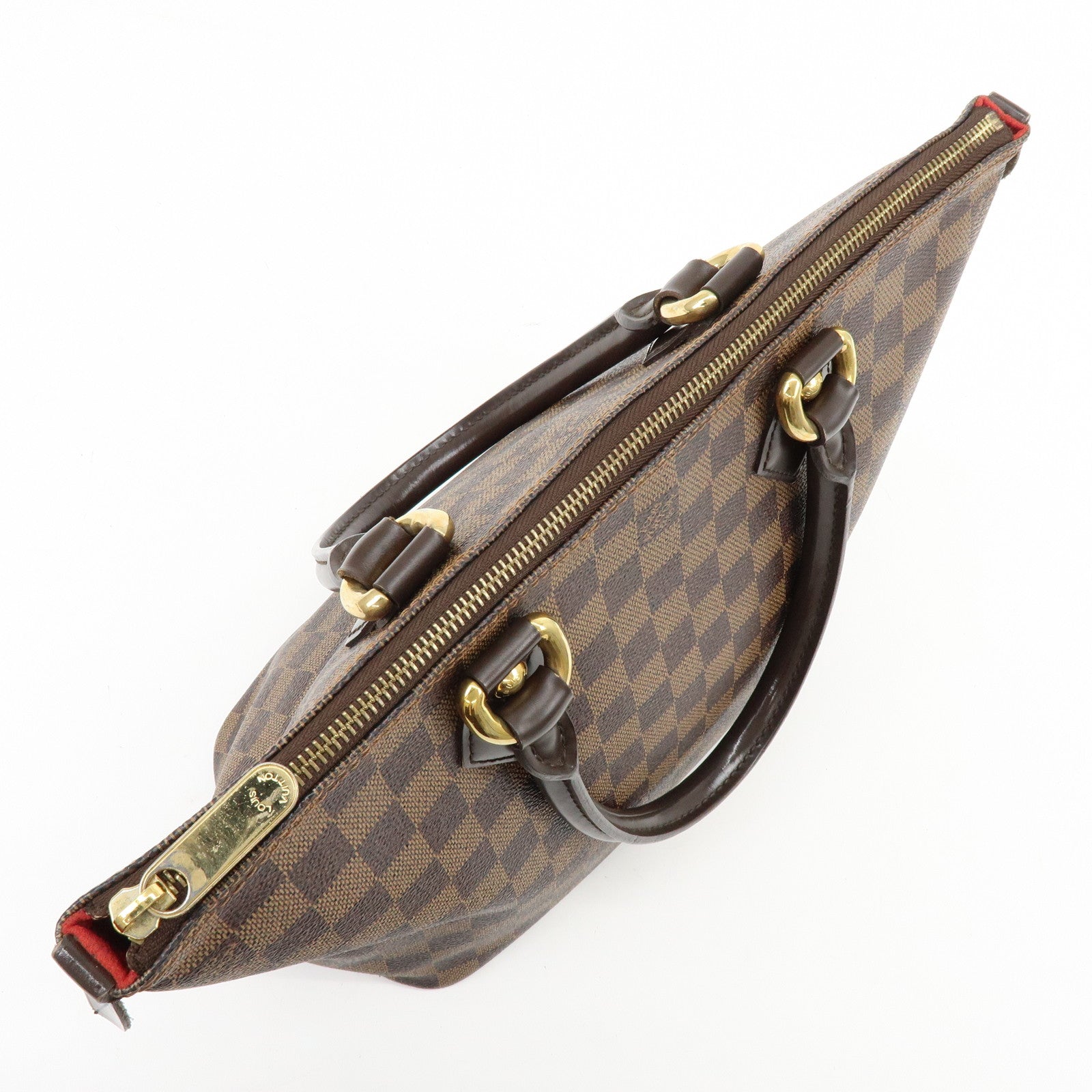 Louis Vuitton Damier Ebene Saleya PM Canvas Leather Tote Bag N51183