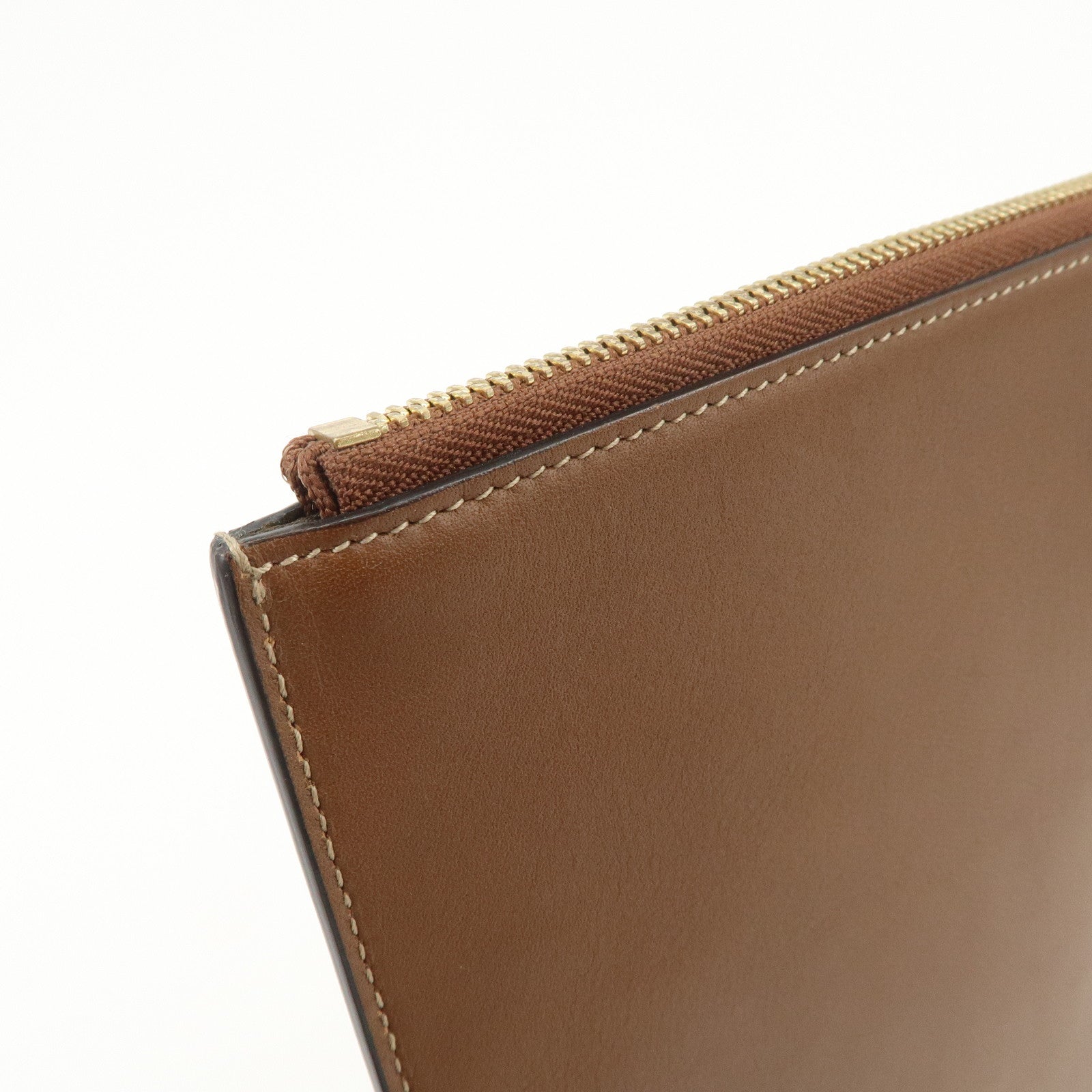 GUCCI  Sherry GG Supreme Leather Flora Clutch Bag Brown 431416