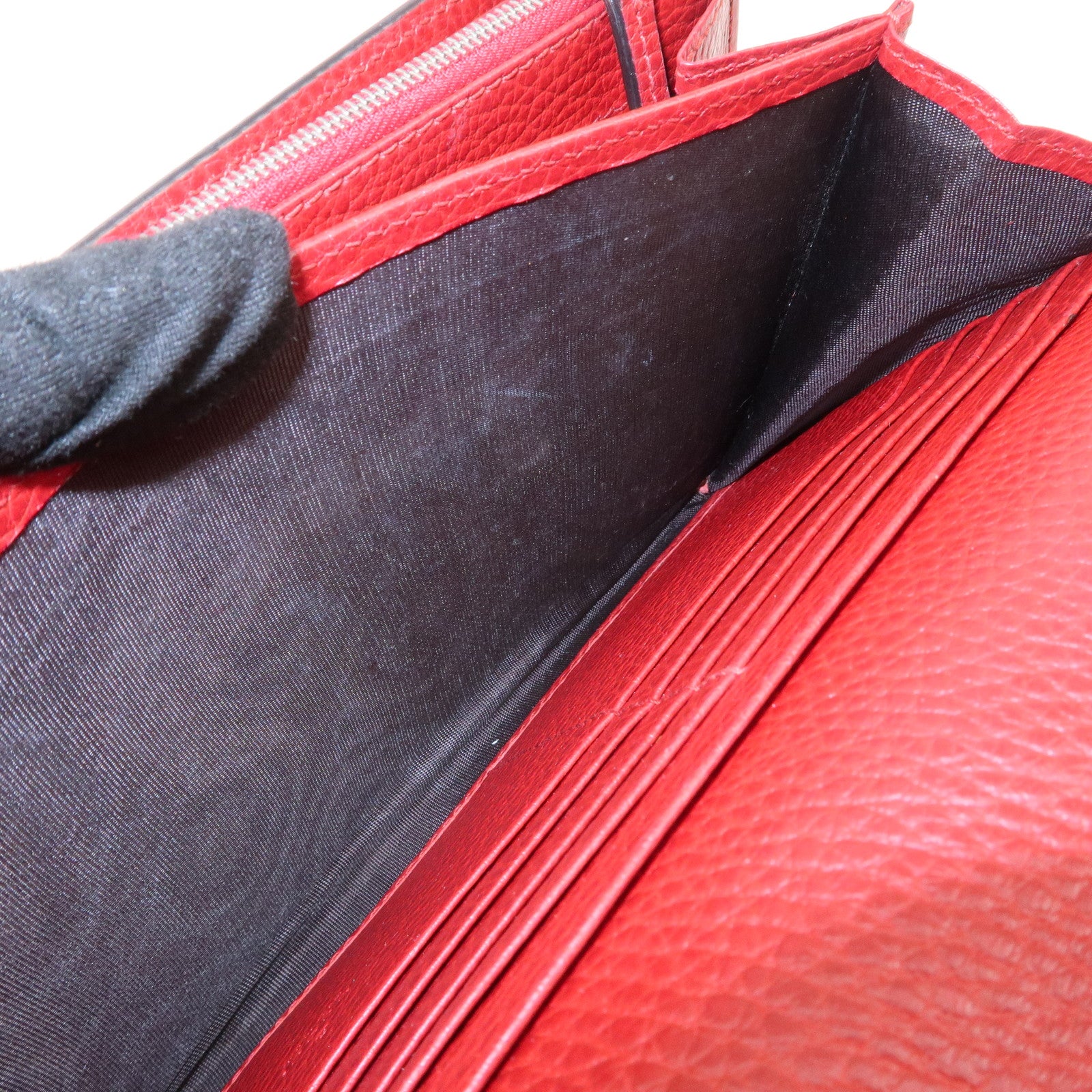 GUCCI Dionysus Leather Chain Shoulder Bag Red 401231