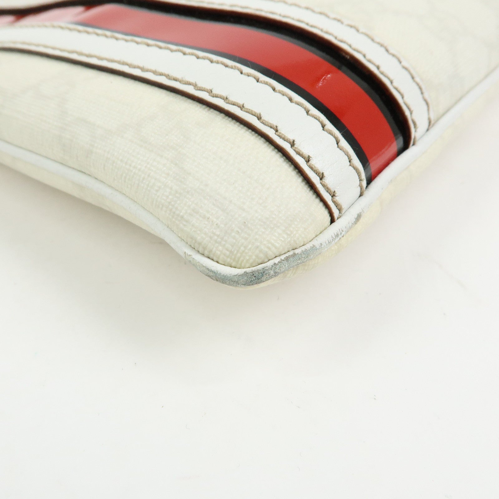 GUCCI Sherry GG Supreme PVC Leather Shoulder Bag Ivory 153244