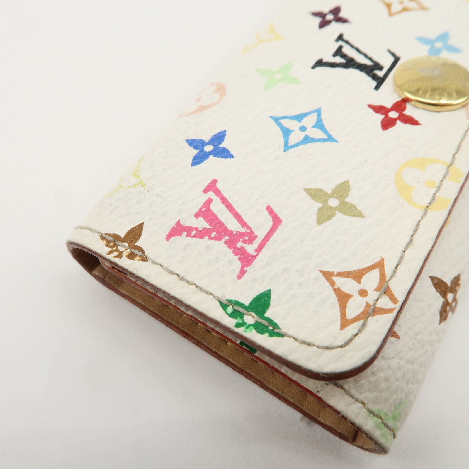 Louis Vuitton Monogram Multicolor Multiclés 4 Key Case Blanc M60043 Used