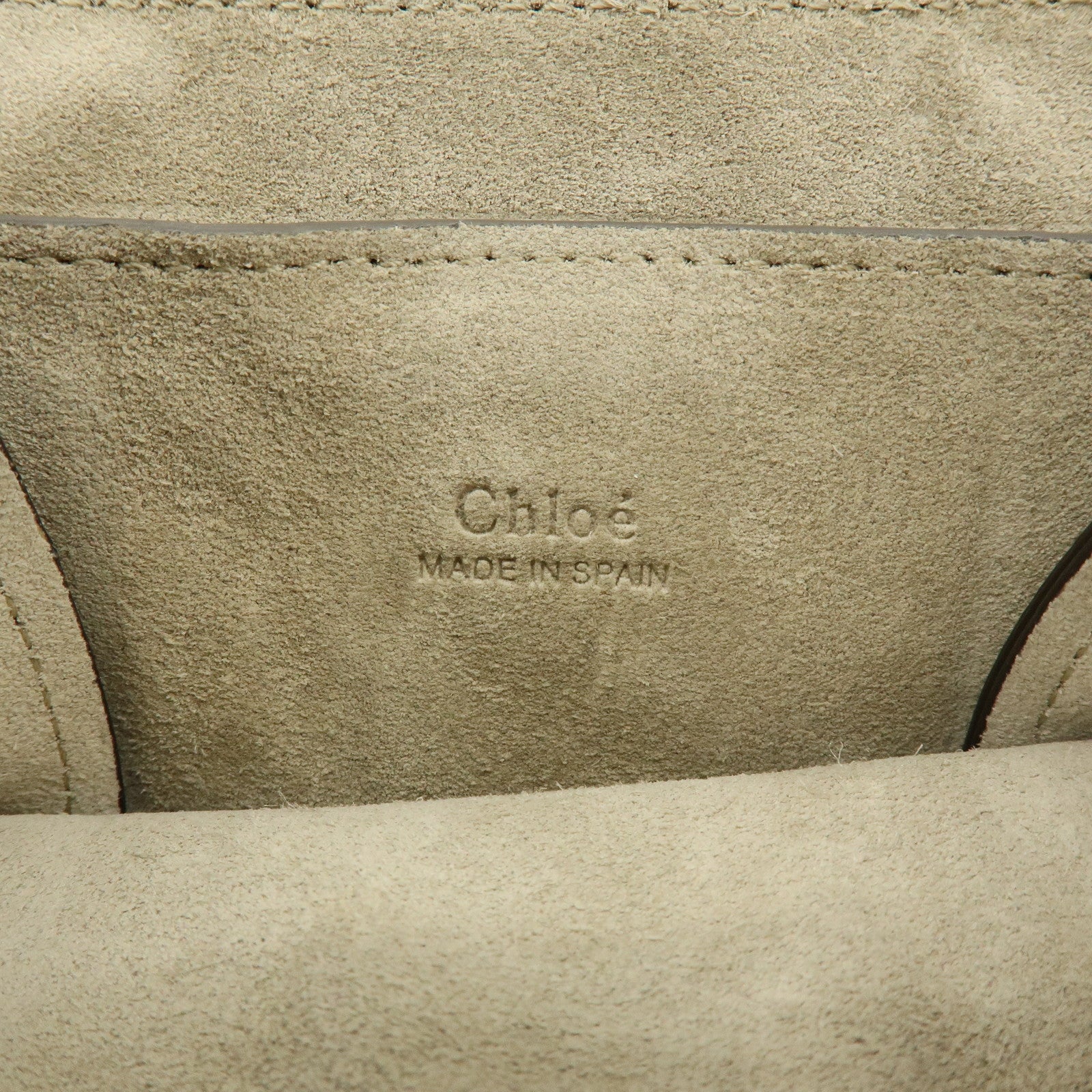 Chloe Faye Suede Leather Shoulder Bag Crossbody Bag Beige