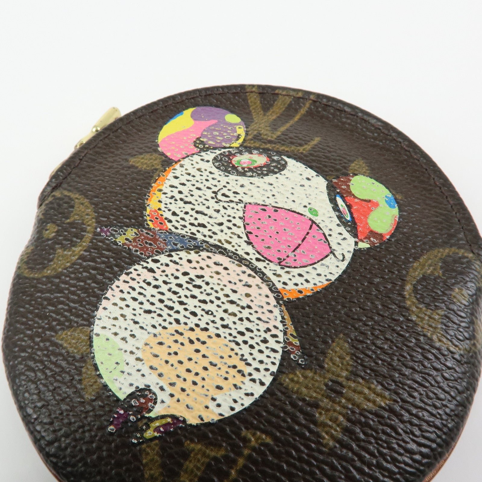 Louis Vuitton Monogram Porte Monnaie Rond Panda Coin Case M61928