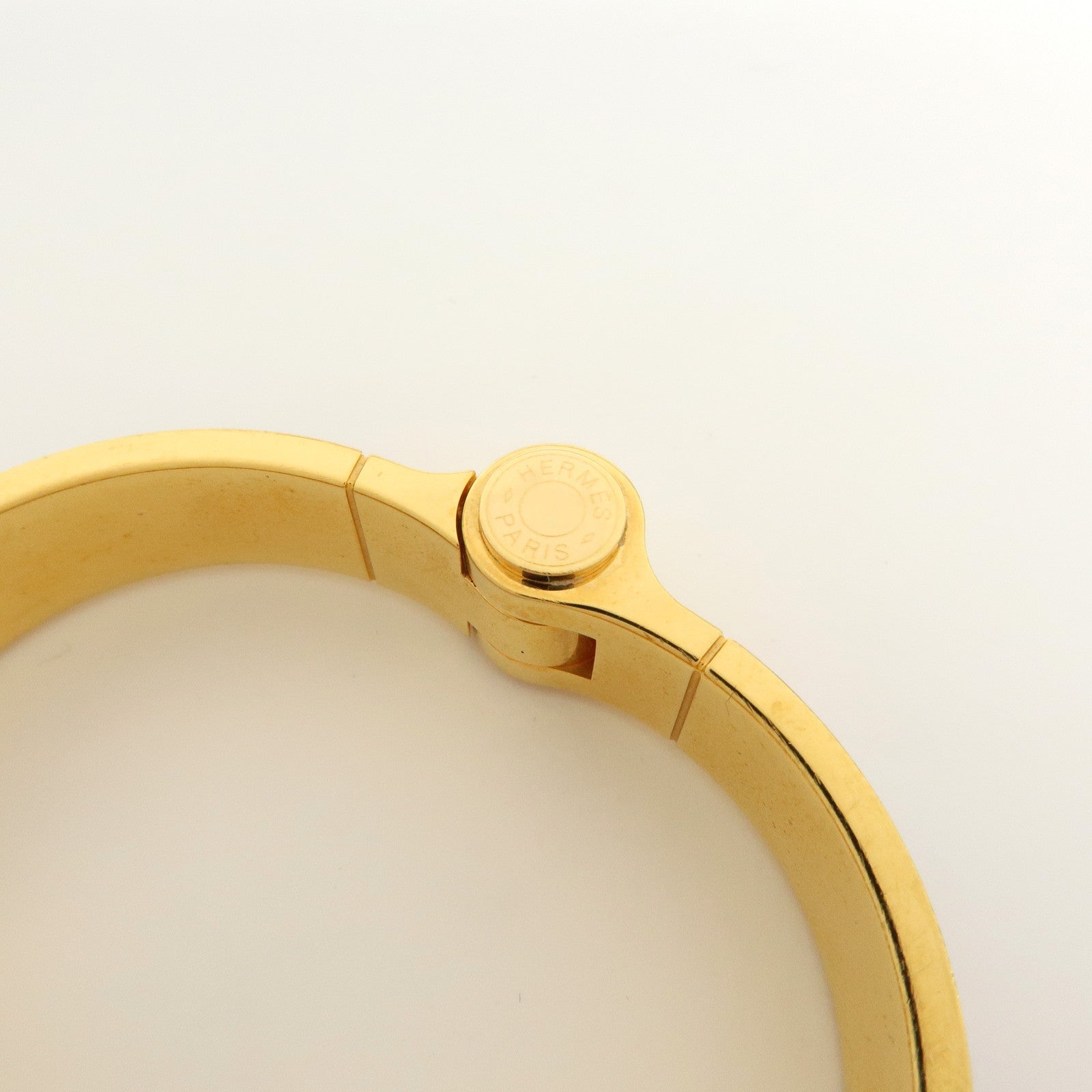 HERMES Metal Charniere Bracelet Bangle BRIDES de GALA Pink Gold