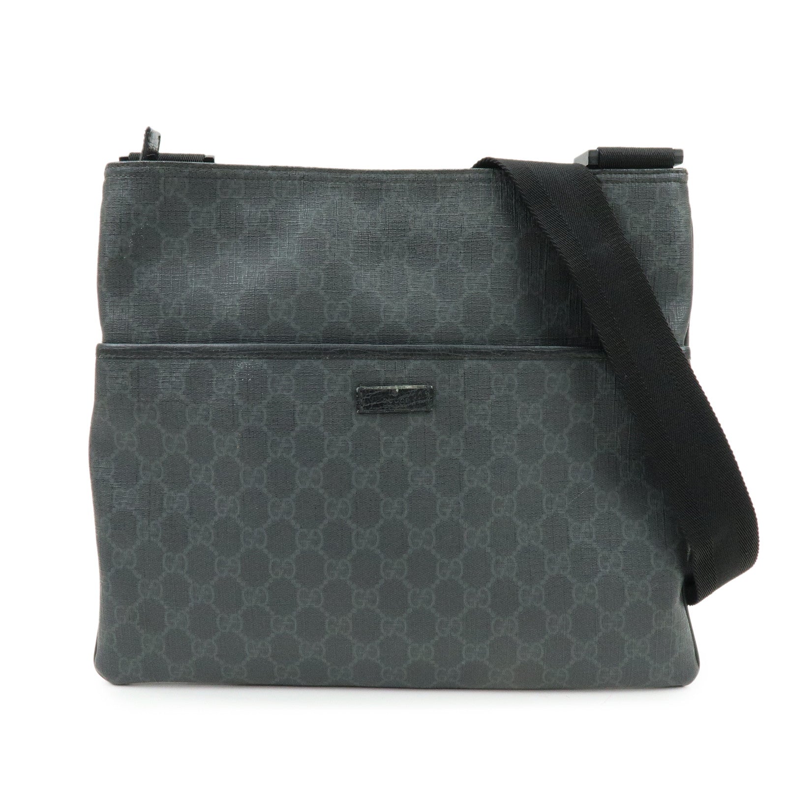 GUCCI GG Supreme Shoulder Bag Crossbody Bag Black 162904