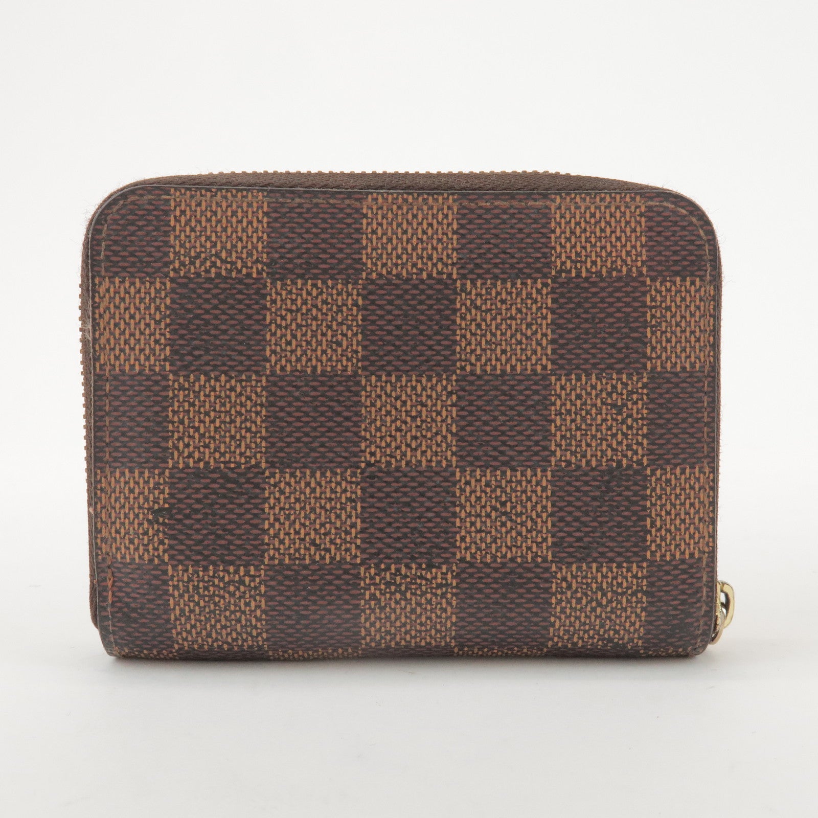 Louis Vuitton Damier Canvas Zippy Coin Case Wallet Brown N63070