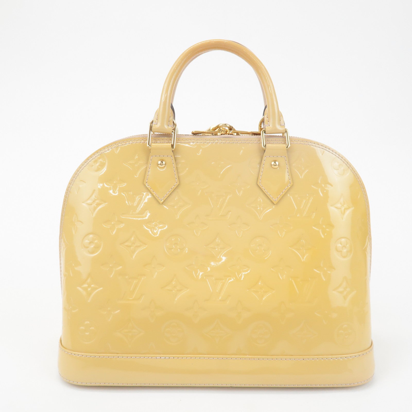 Louis Vuitton Monogram Vernis Leather Alma PM Hand Bag Dune M90170 Used