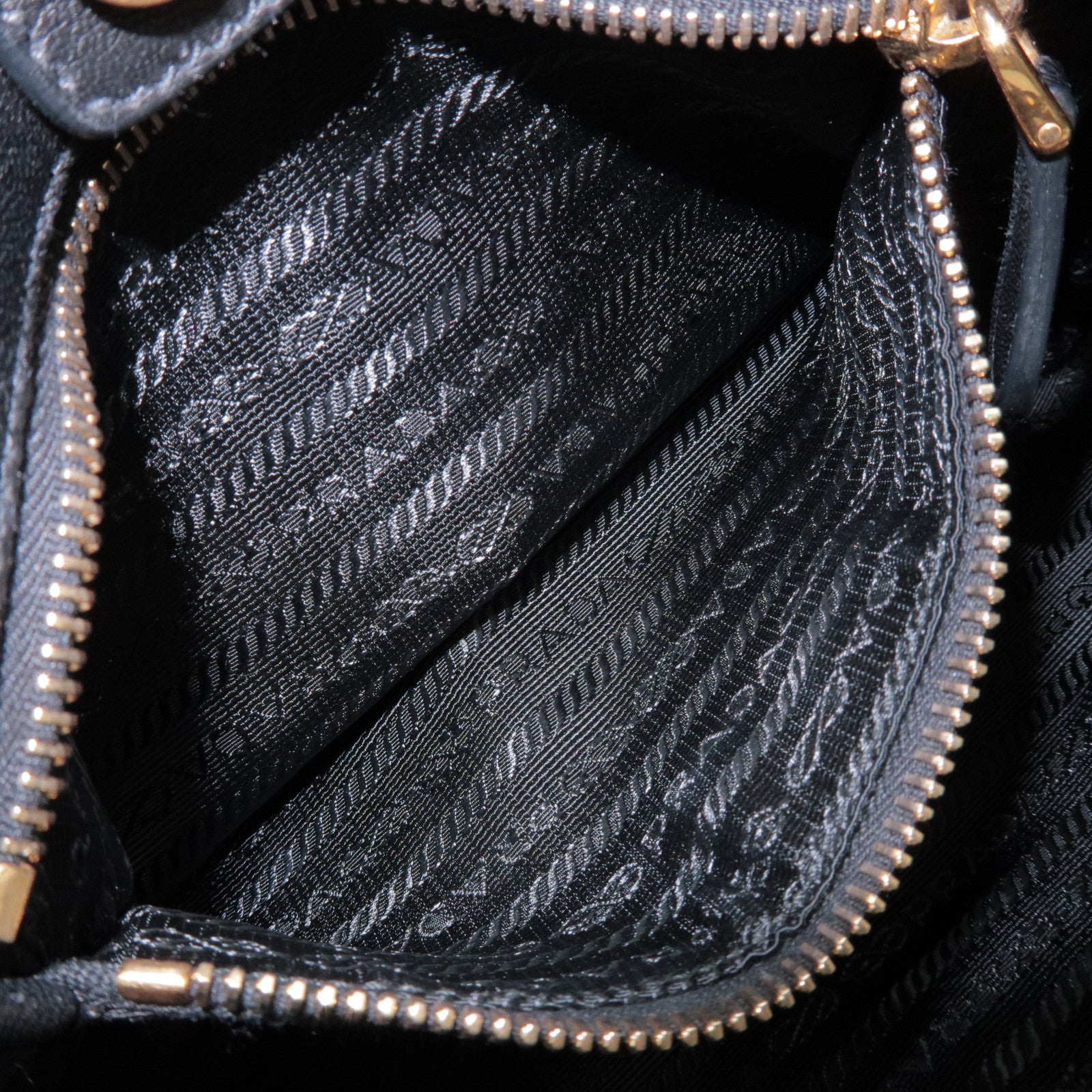 PRADA Logo Leather 2Way Hand Shoulder Bag Ribbon Black Pink BN1604