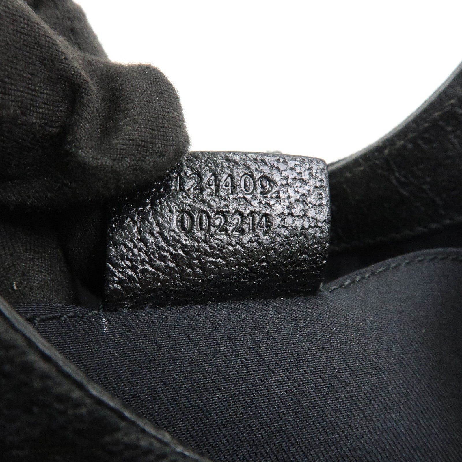 GUCCI New Jackie GG Canvas Shoulder Bag Hand Bag Black 124409