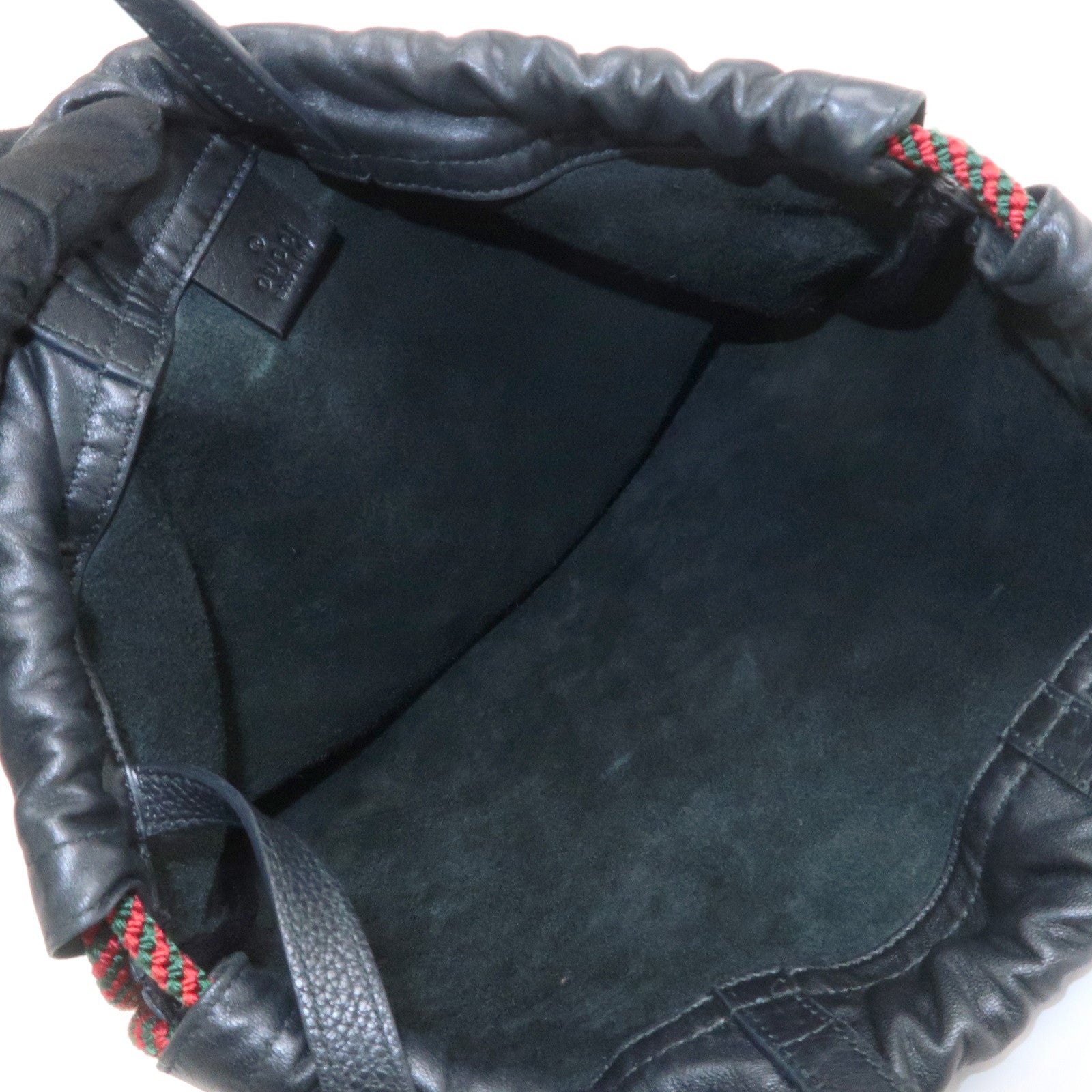 GUCCI Sherry Leather Backpack Rucksack Black 516639