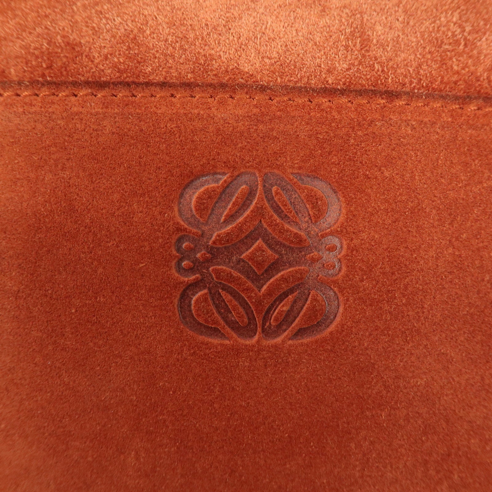 LOEWE Anagram Suede Leather Shoulder Bag Crossbody Bag Brown