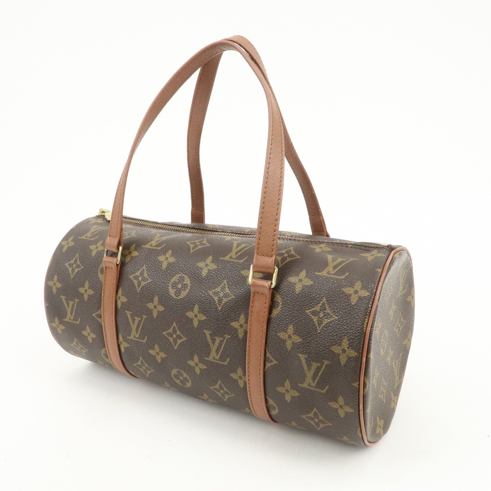 Louis Vuitton Monogram Papillon 30 Hand Bag Brown M51365