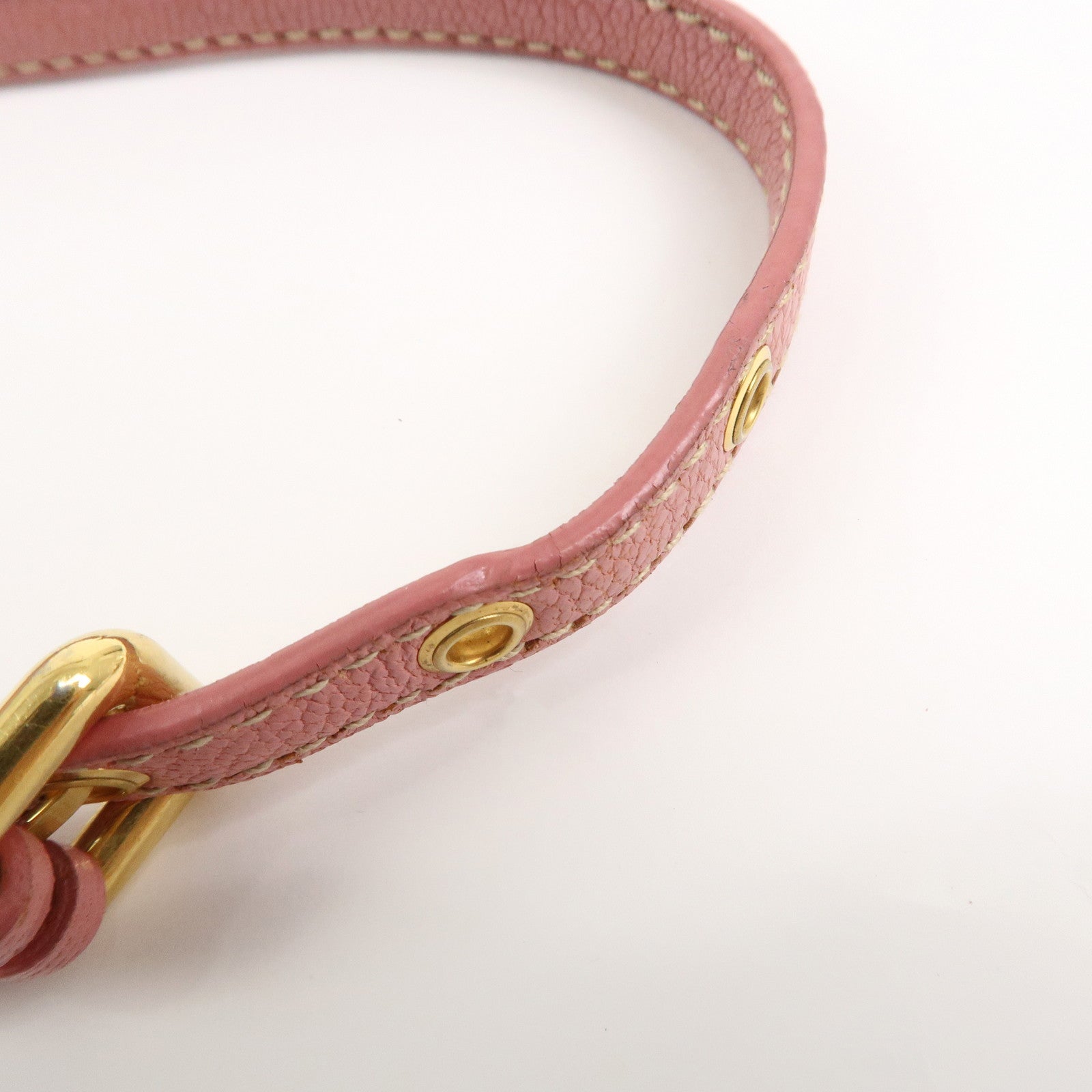 MIU MIU Logo Leather 2Way Bag Hand Bag Shoulder Bag Pink