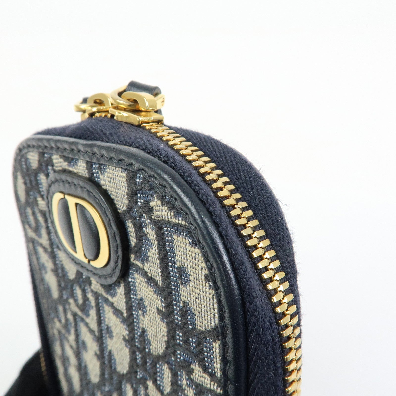 Christian Dior Oblique Jacquard Leather 30 Montaigne Phone Case