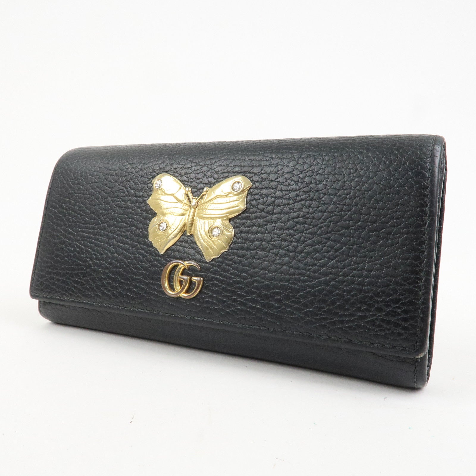 GUCCI Set Of 2 Suede Leather Bi-Fold Long Wallet 499359 153211