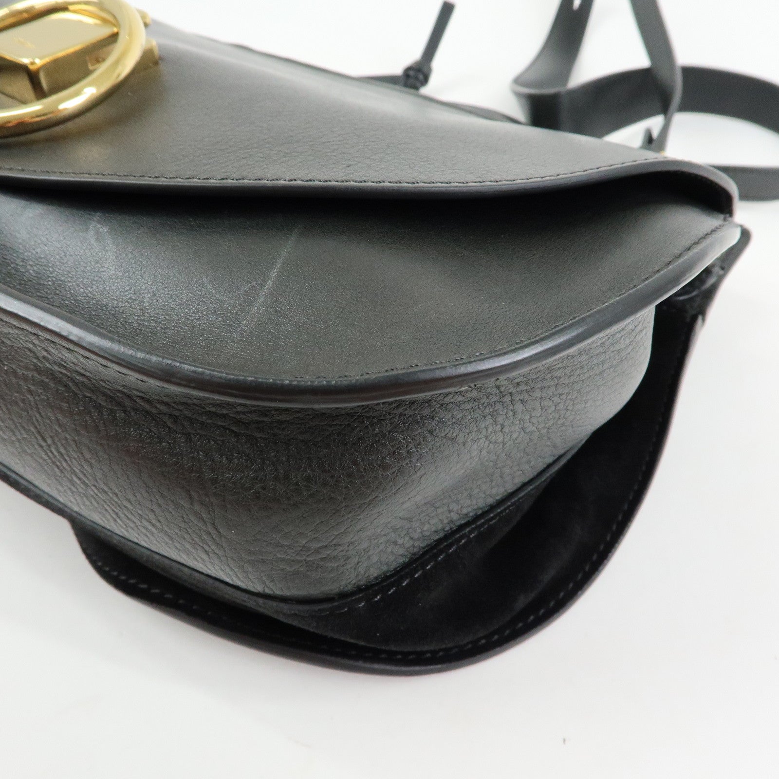 Chloe Goldie Leather 2Way Bag Shoulder Bag Hand Bag Black