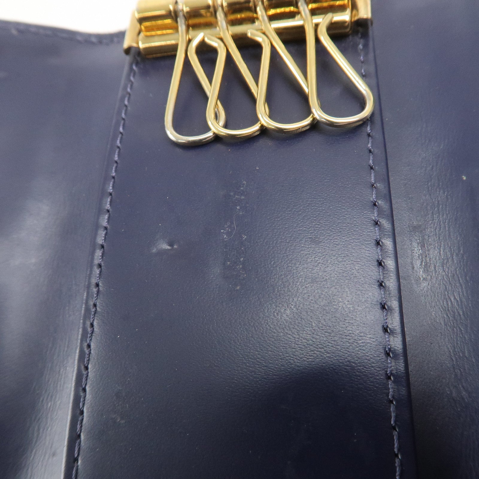 Louis Vuitton Monogram Vernis Multicle 4 Ring Key Case Indigo