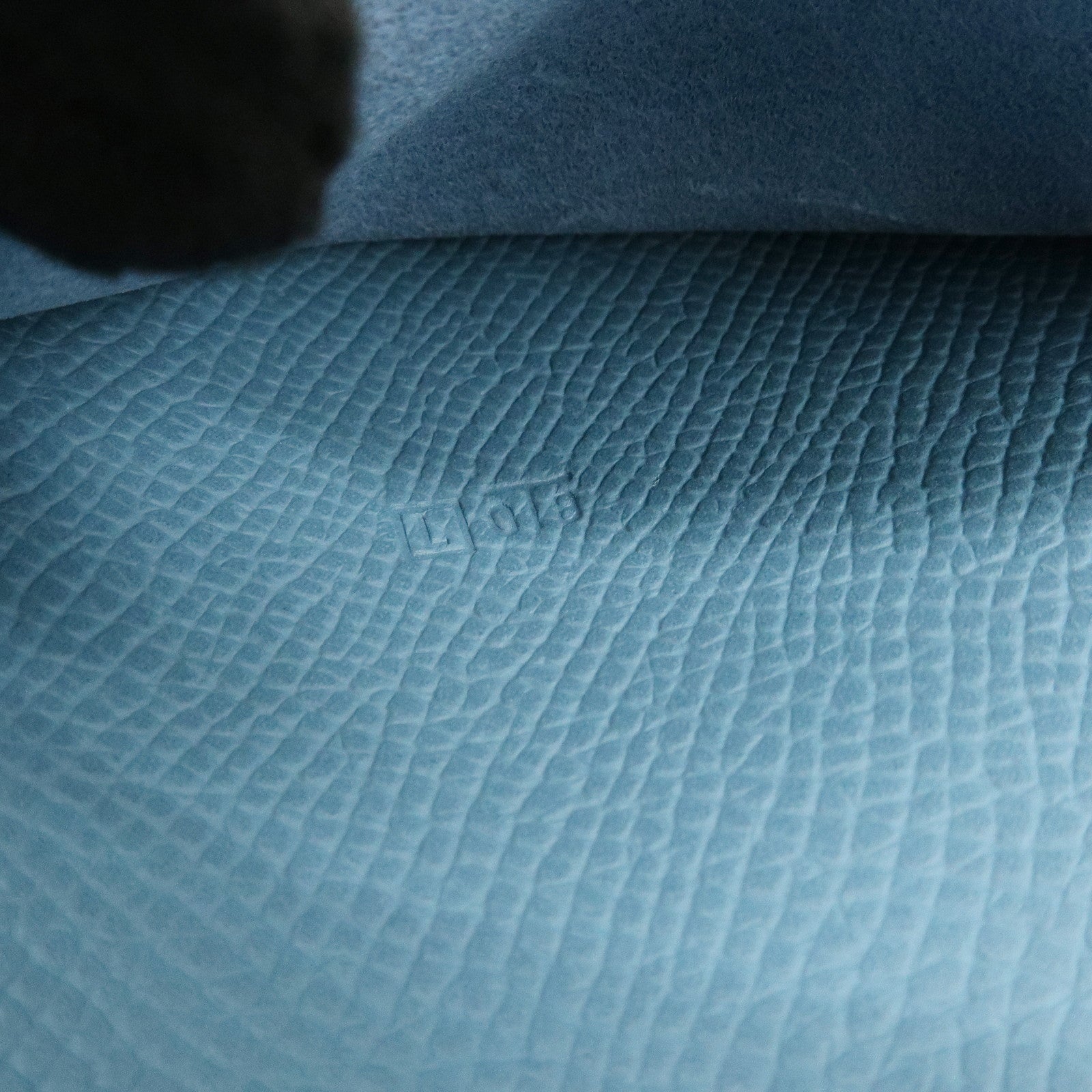 HERMES Agenda PM Veau Epsom Planner Cover □L Stamped Light Blue