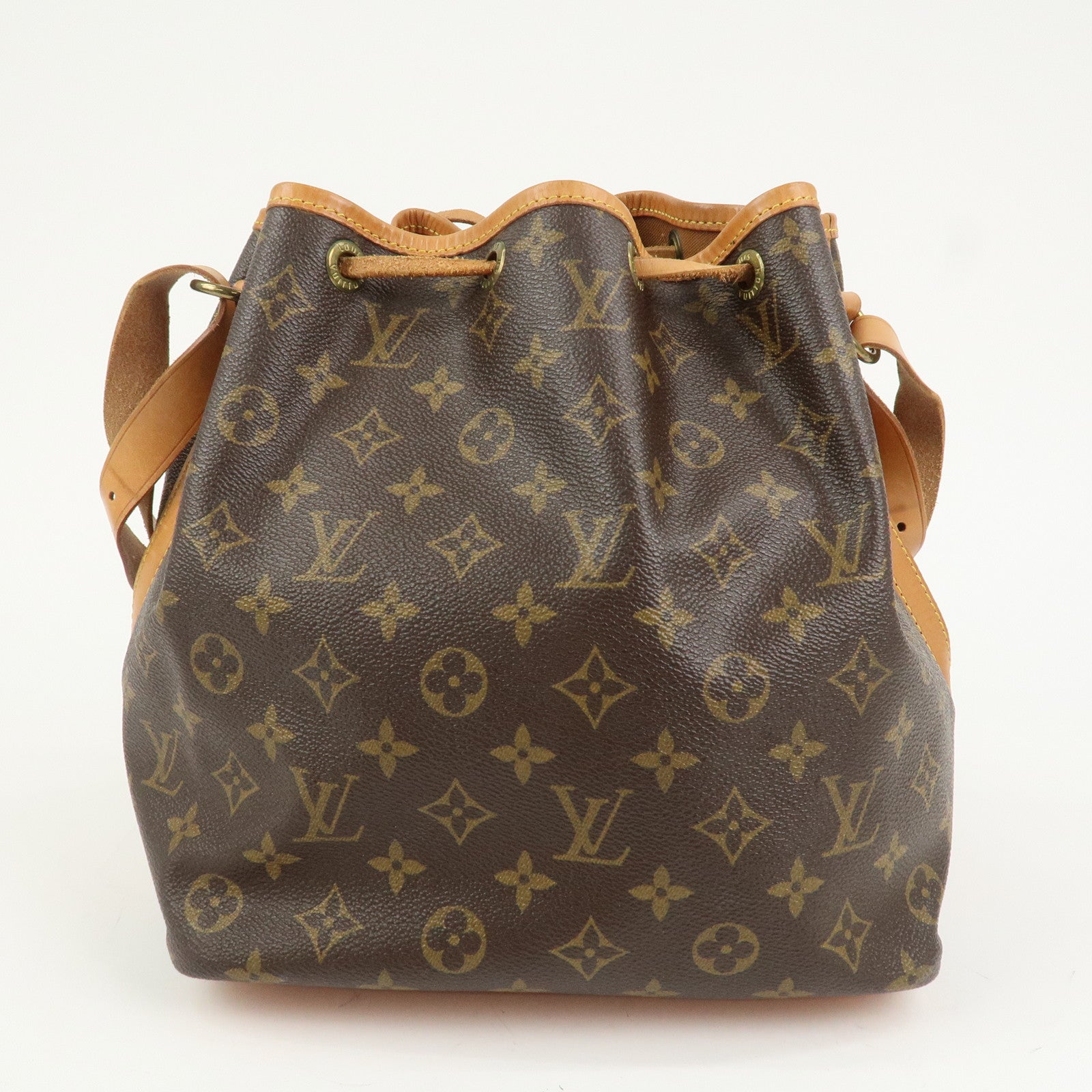 Louis Vuitton Monogram Canvas Petit Noe Shoulder Bag Brown M42226