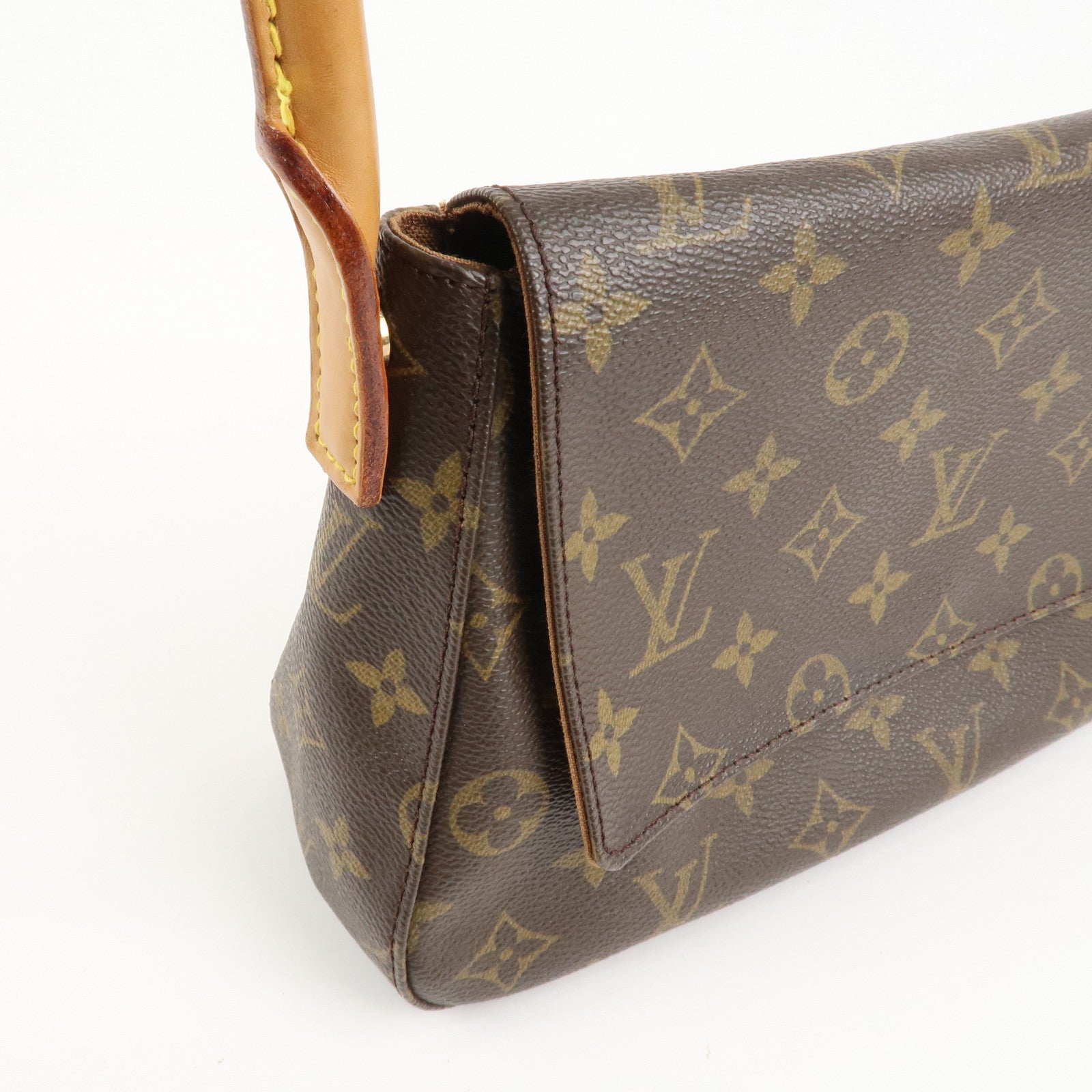 Louis Vuitton Monogram Mini Looping Shoulder Bag Brown M51147 Used