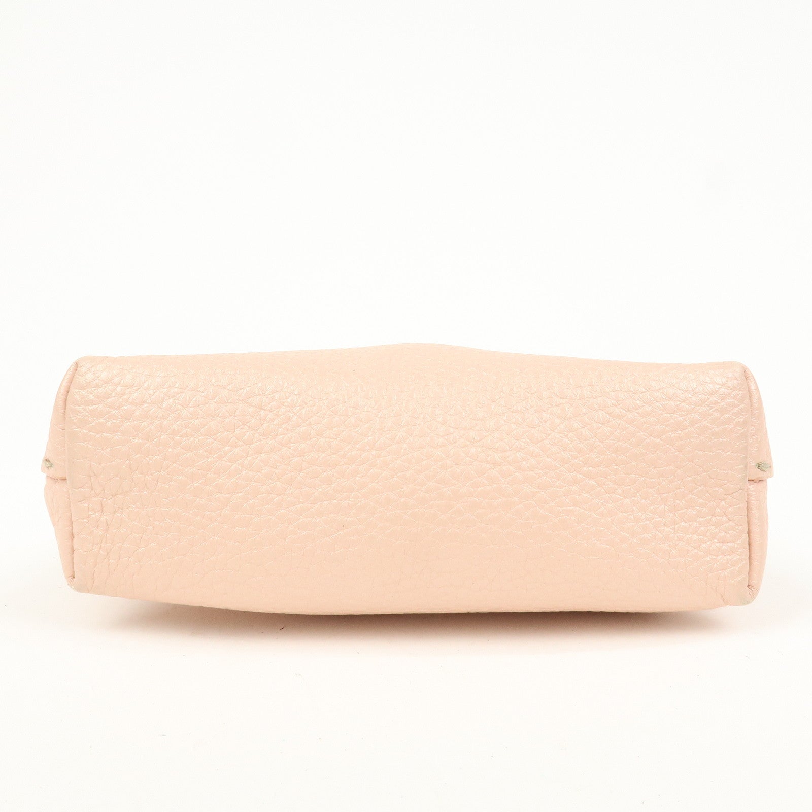 FENDI Set Of 2 Leather Zucchino Canvas Pouch Pink 8N0036 7N0038