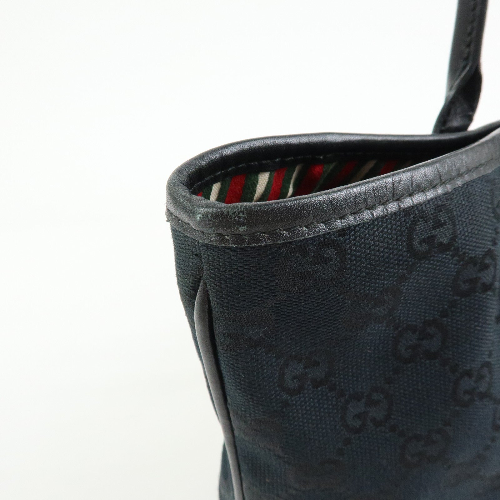 GUCCI Interlocking G New Britt GG Canvas Leather Tote Bag 169946
