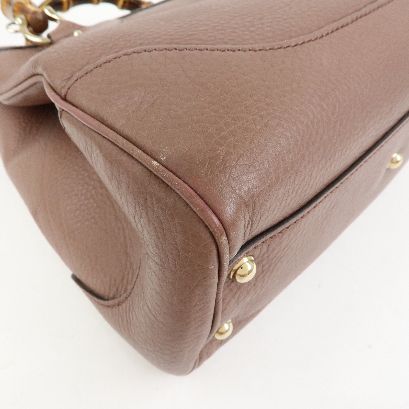 GUCCI Bamboo Diana Leather 2Way Shoulder Bag Hand Bag Brown 308360