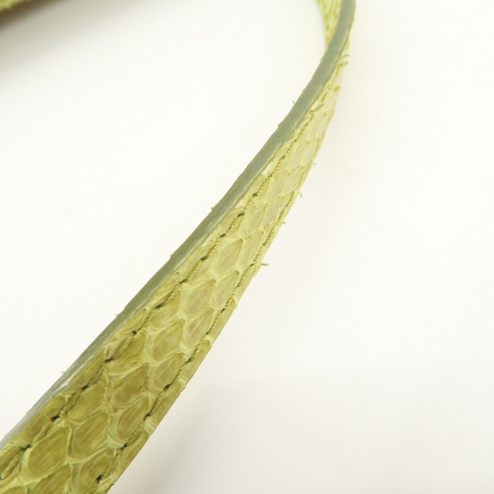 FENDI Patent Leather Mini Hand Bag Orange Lime Green 26636