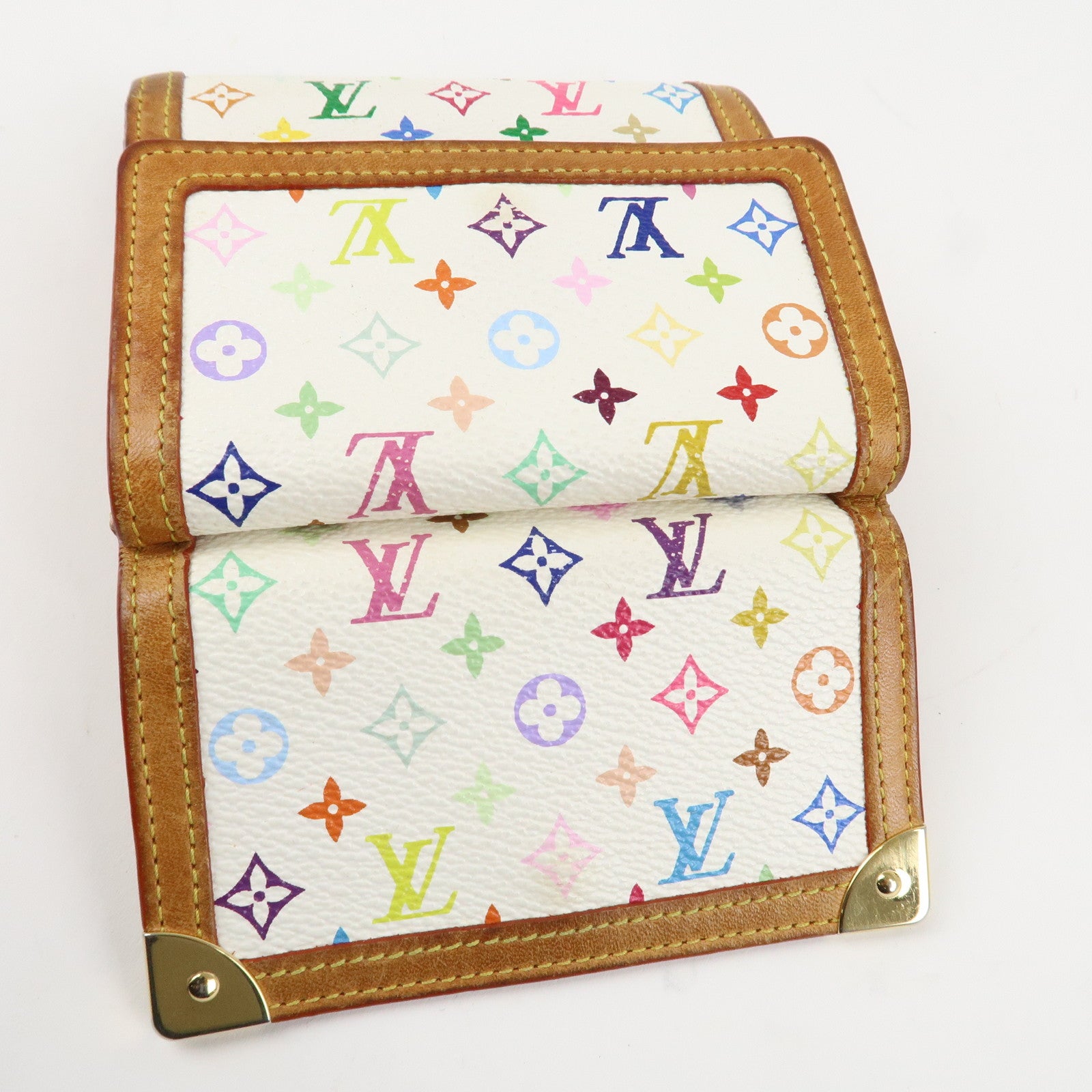 Louis Vuitton Monogram Multicolor Porte Monnaie Billets Carte Credit M92983 Used