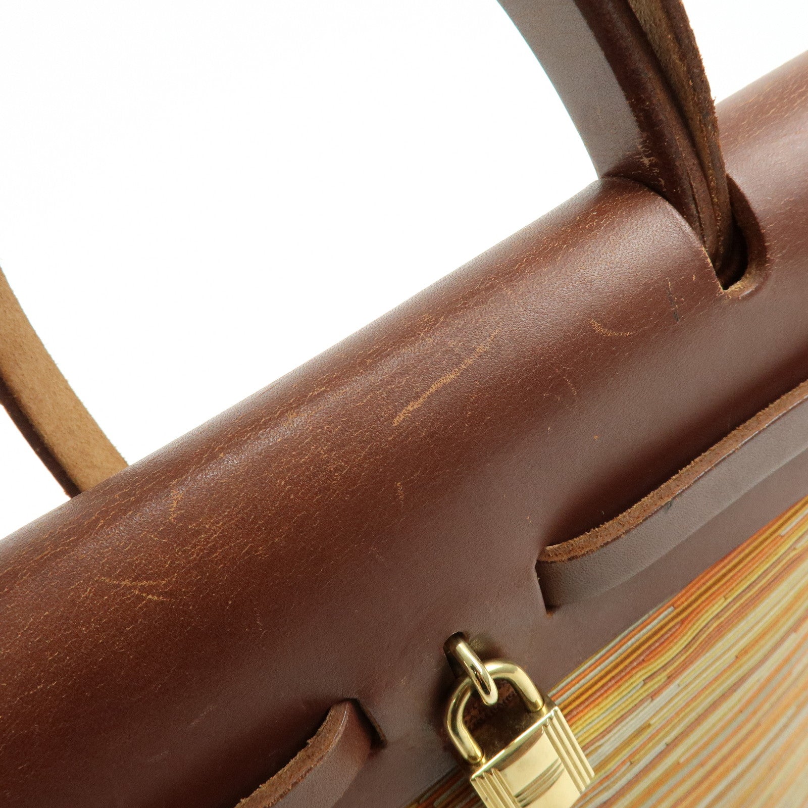 Hermes Herline Herbag PM Vibrato Calf Leather 2Way Hand Bag