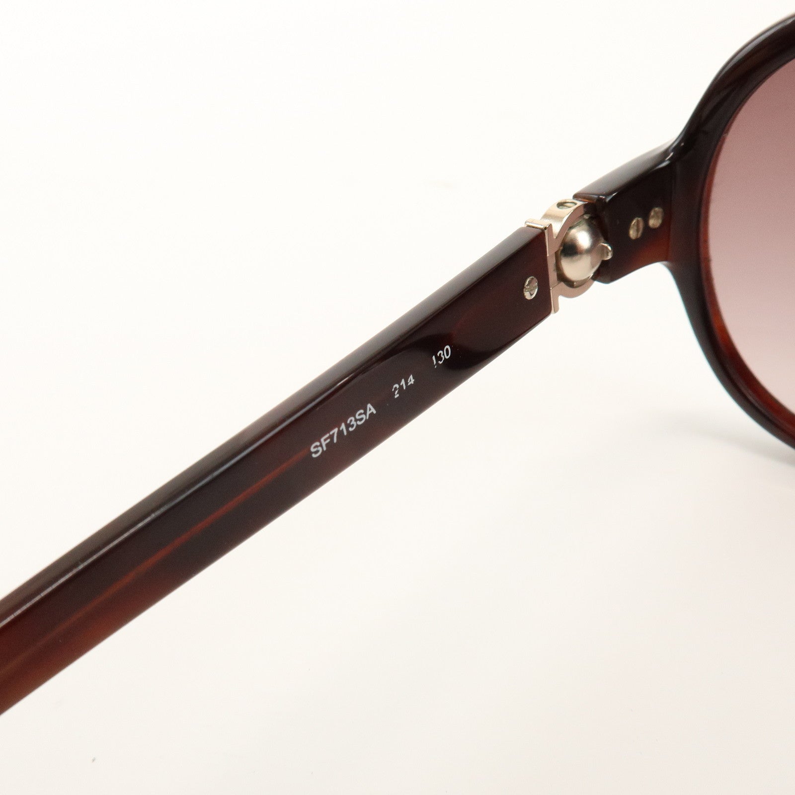 Ferragamo Gancini Plastic Sunglasses Brown SF713SA 214 130