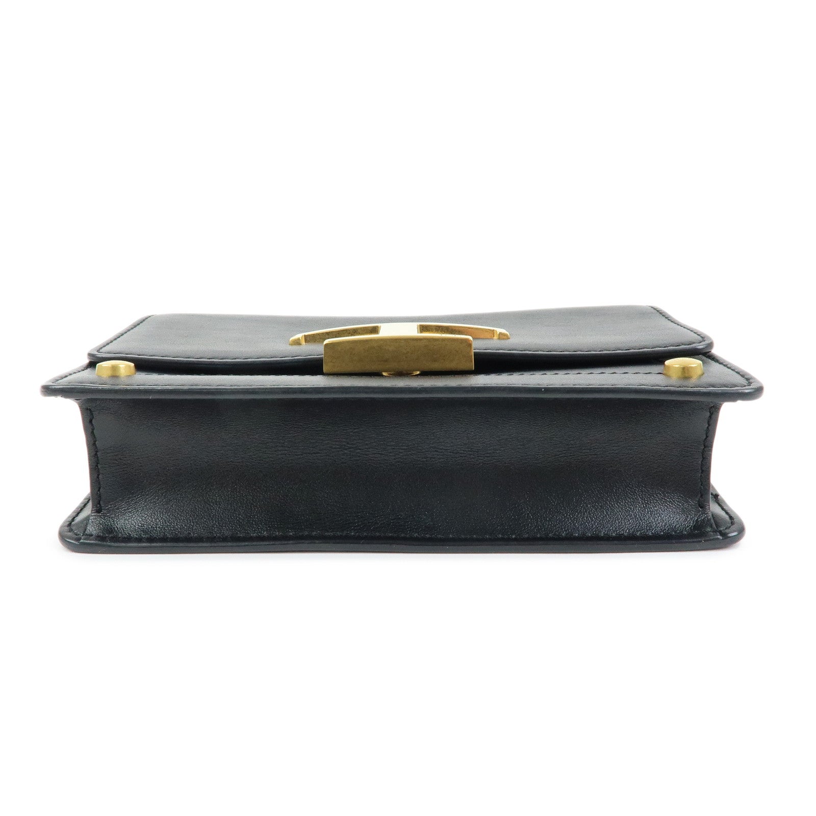 TOD'S T Timeless Leather 3Way Bag Shoulder Bag Hand Bag Black
