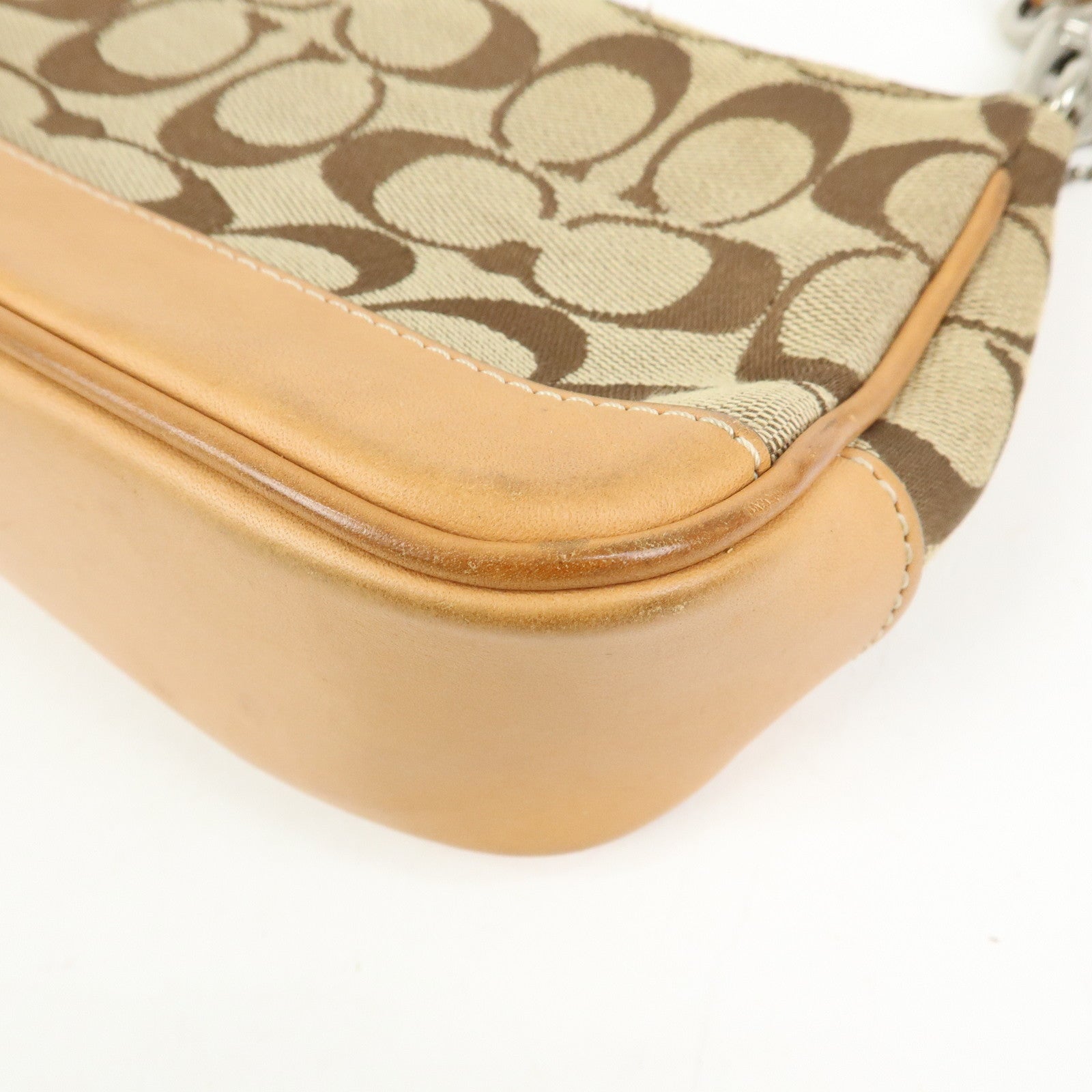 COACH Signature Set of 2 Mini Canvas Leather Shoulder Hand Bag