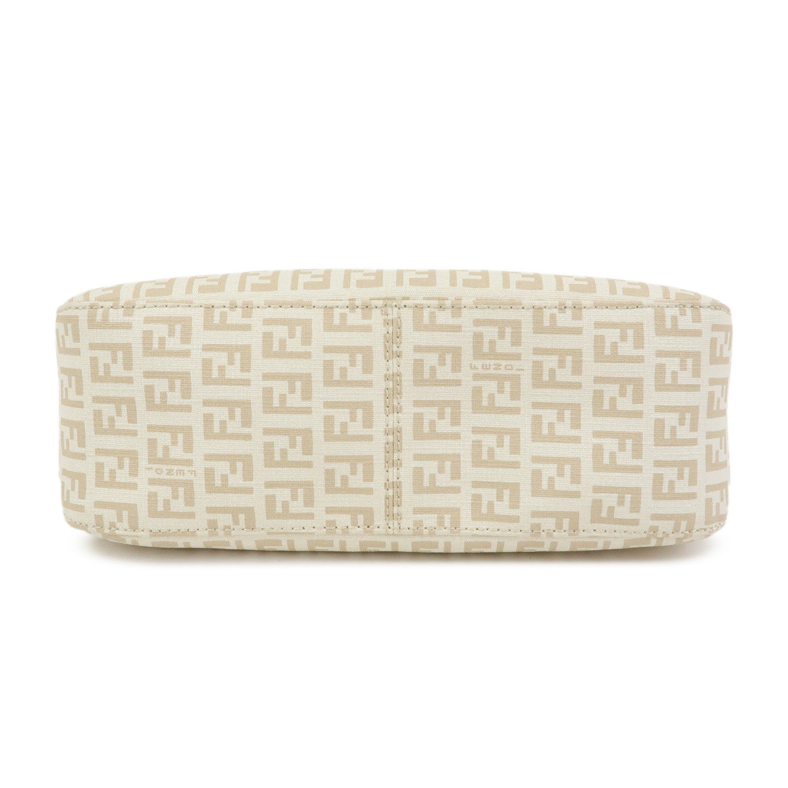 FENDI Zucchino PVC Shoulder Bag Hand Bag Beige 8BR003