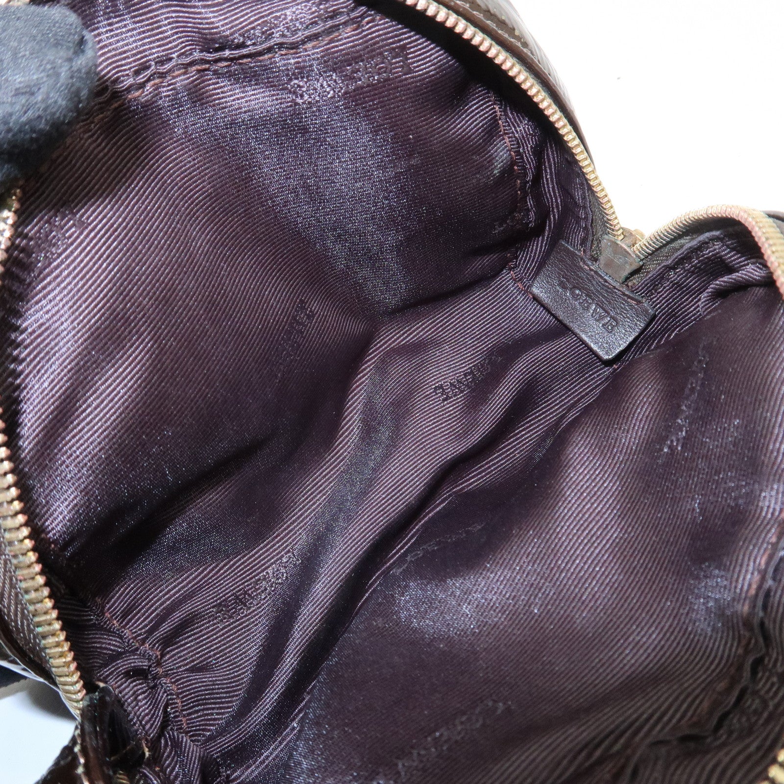 LOEWE Anagram Leather Micro Mini Amazona 2Way Shoulder Bag Brown