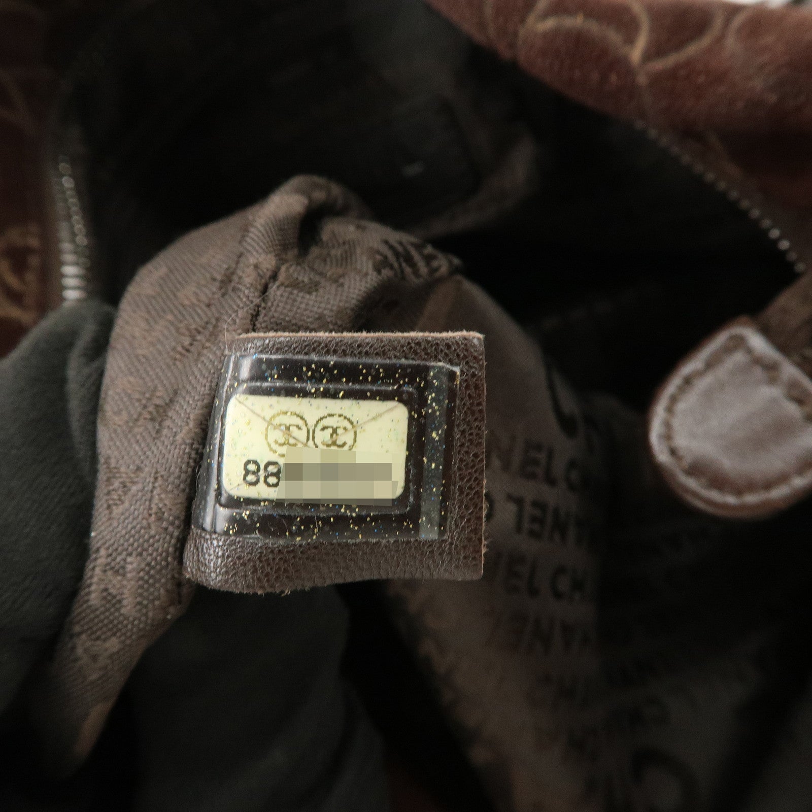 CHANEL Cameria Suede Shoulder Bag Brown Silver Hardware Used