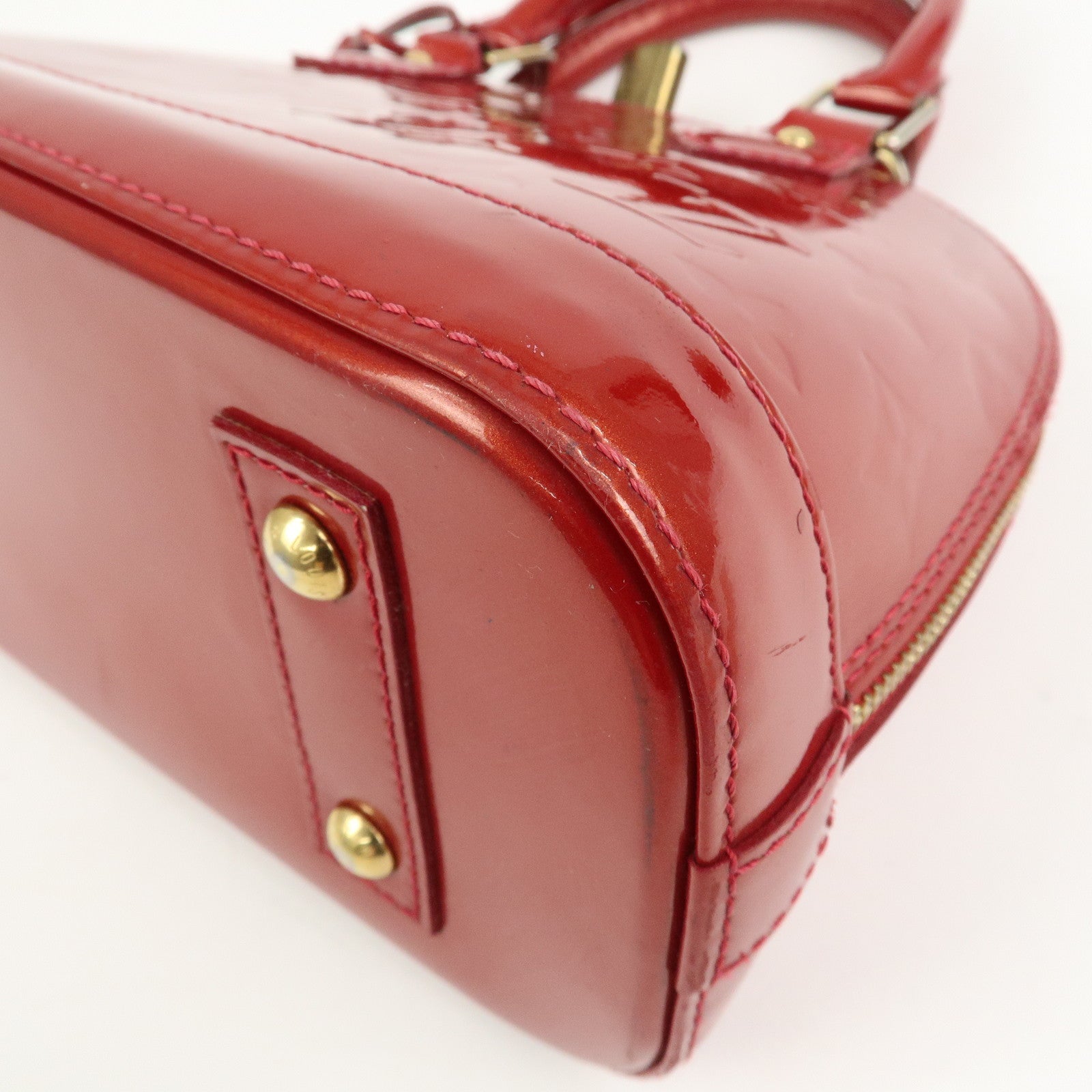 Louis Vuitton Monogram Vernis Alma BB 2Way Bag Red M91606