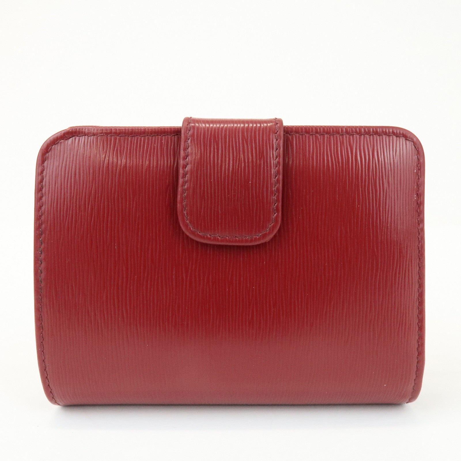 PRADA Vitello Move Leather Compact Bi-fold Wallet Red 1ML018