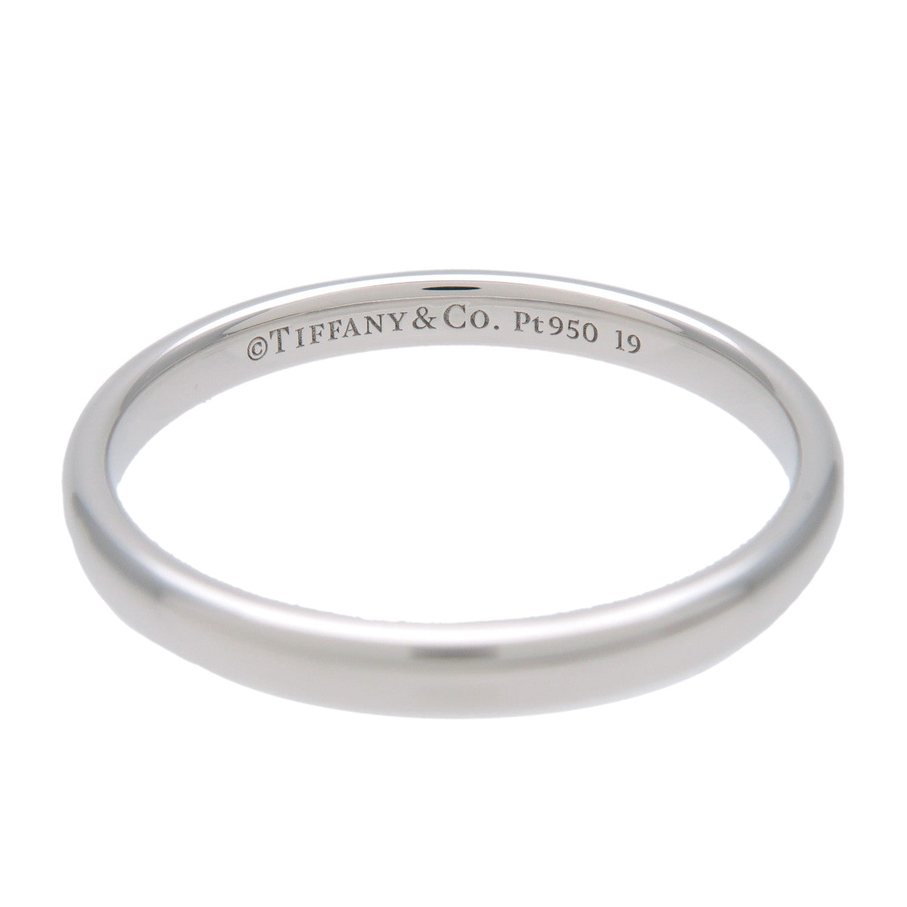 Tiffany & Co Forever Wedding Ring Classic Band Ring PT950 US8