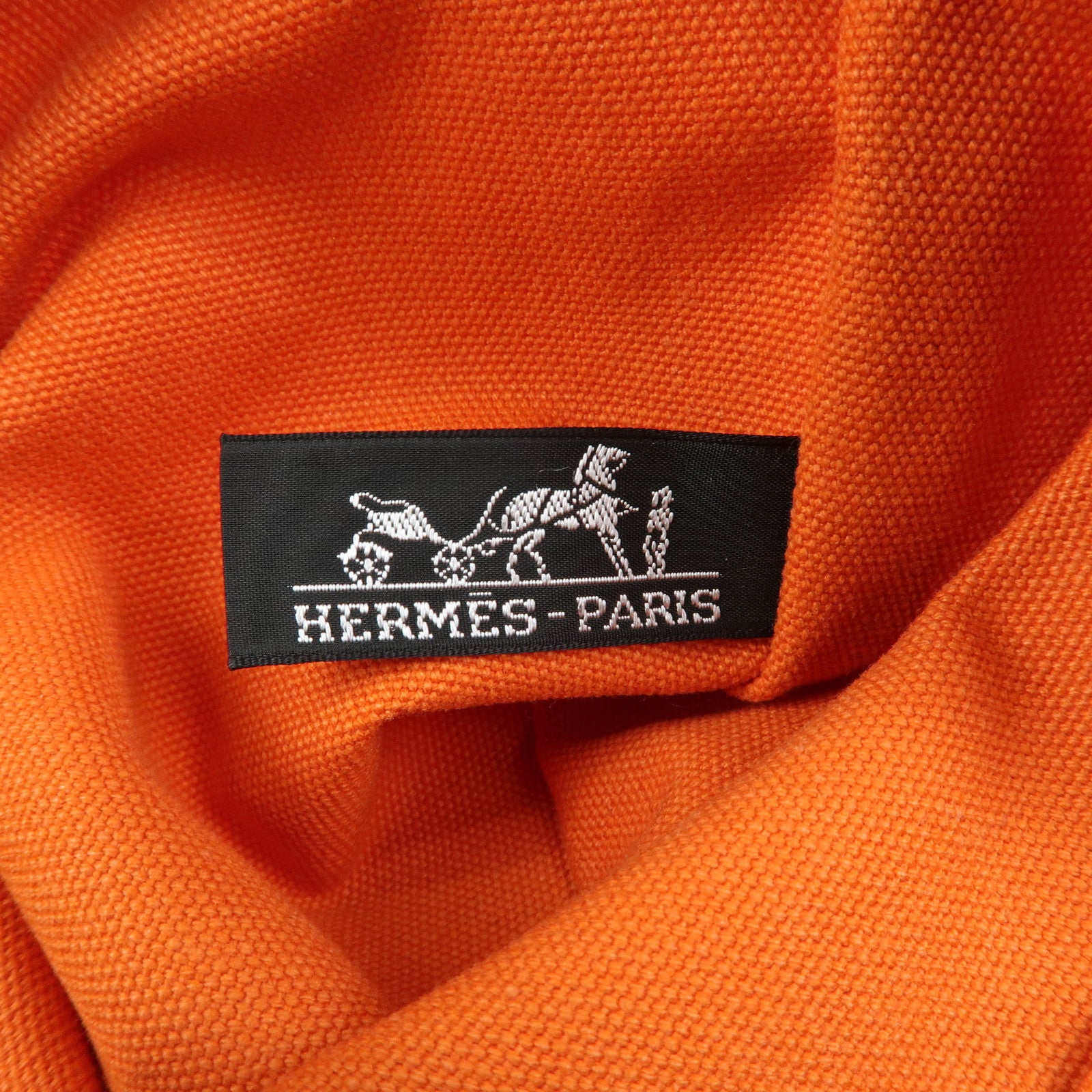 HERMES Yachting GM Canvas Flat Pouch Cosmetic Pouch Orange
