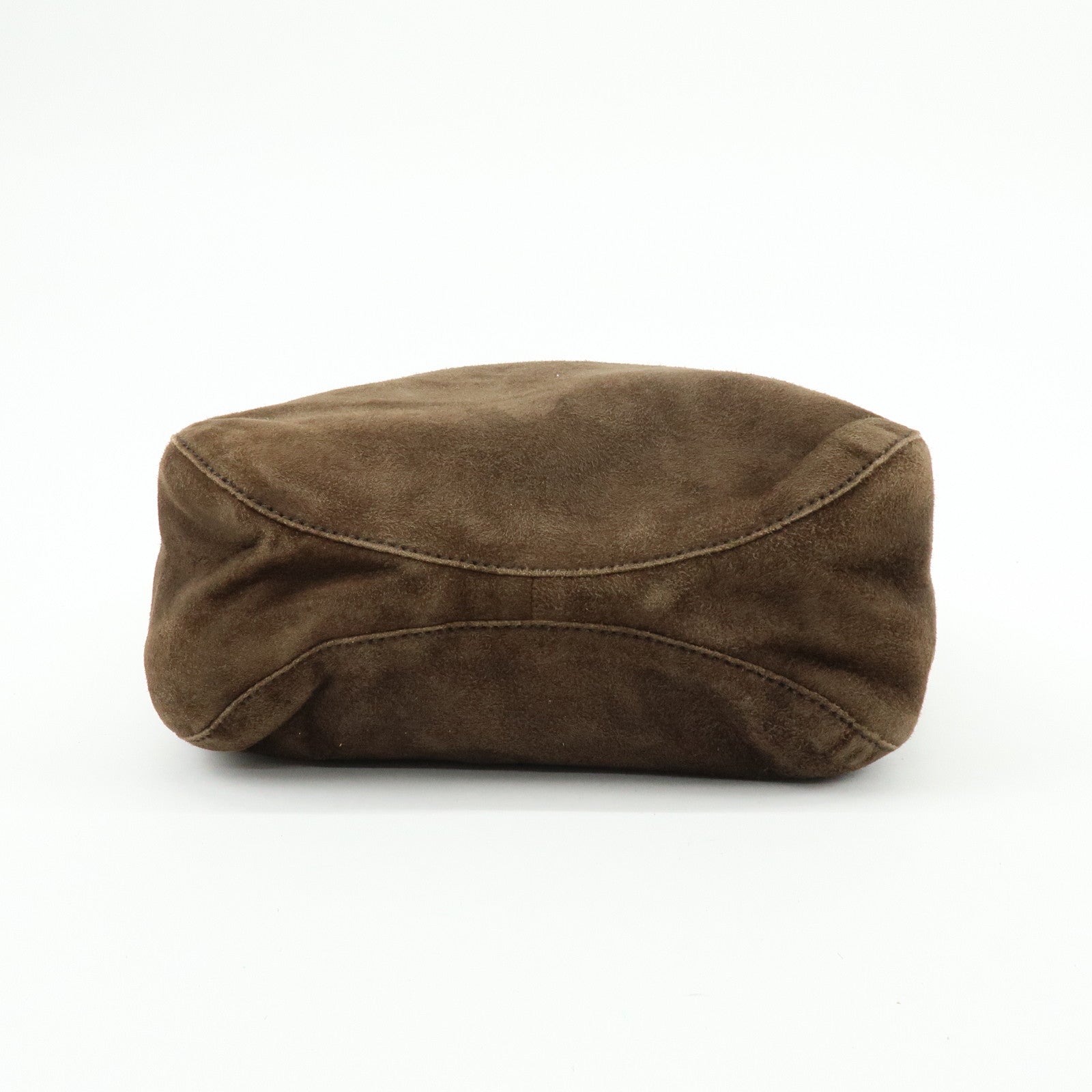 GUCCI Suede Leather Tote Bag Hand Bag Brown 95374