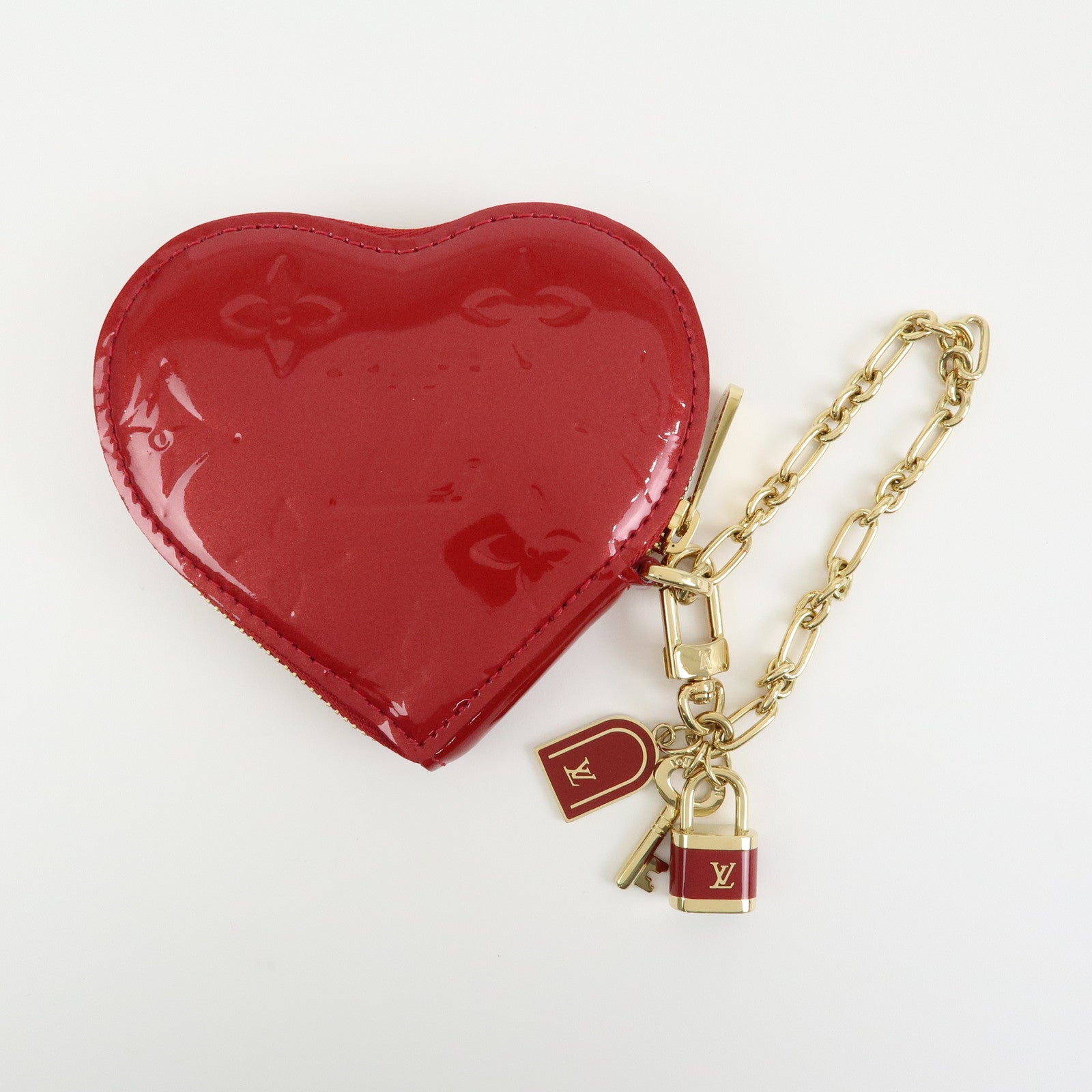 Louis Vuitton Monogram Vernis Porte Monnaie Coeur Coin Case M93562