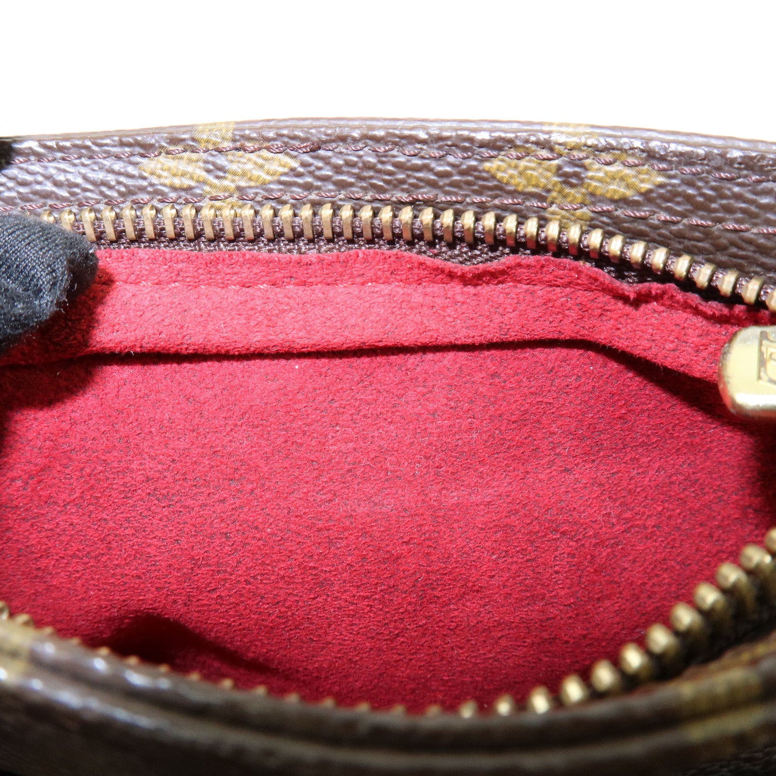 Louis Vuitton Monogram Partition Pouch Wristlet Bag Brown M51901