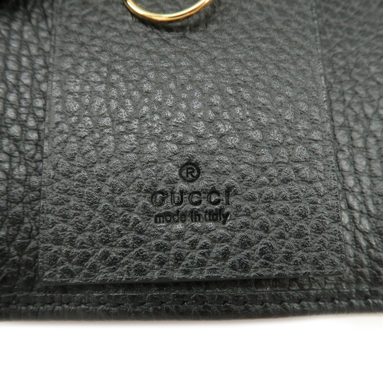 GUCCI GG Marmont Leather Key Case Key Holder Black 456118