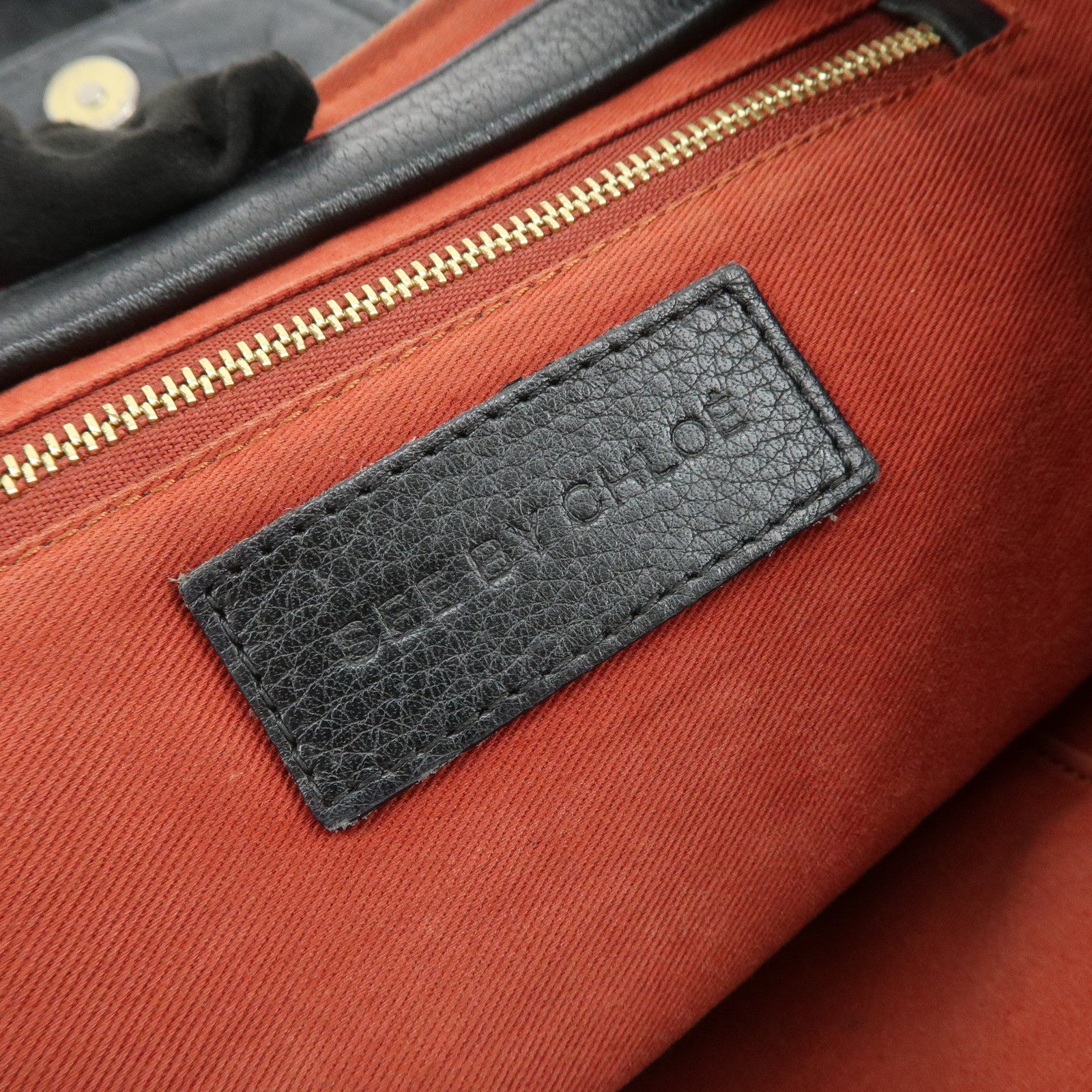 Chloe See By Chloe Cherry Leather 2Way Bag Hand Bag Black